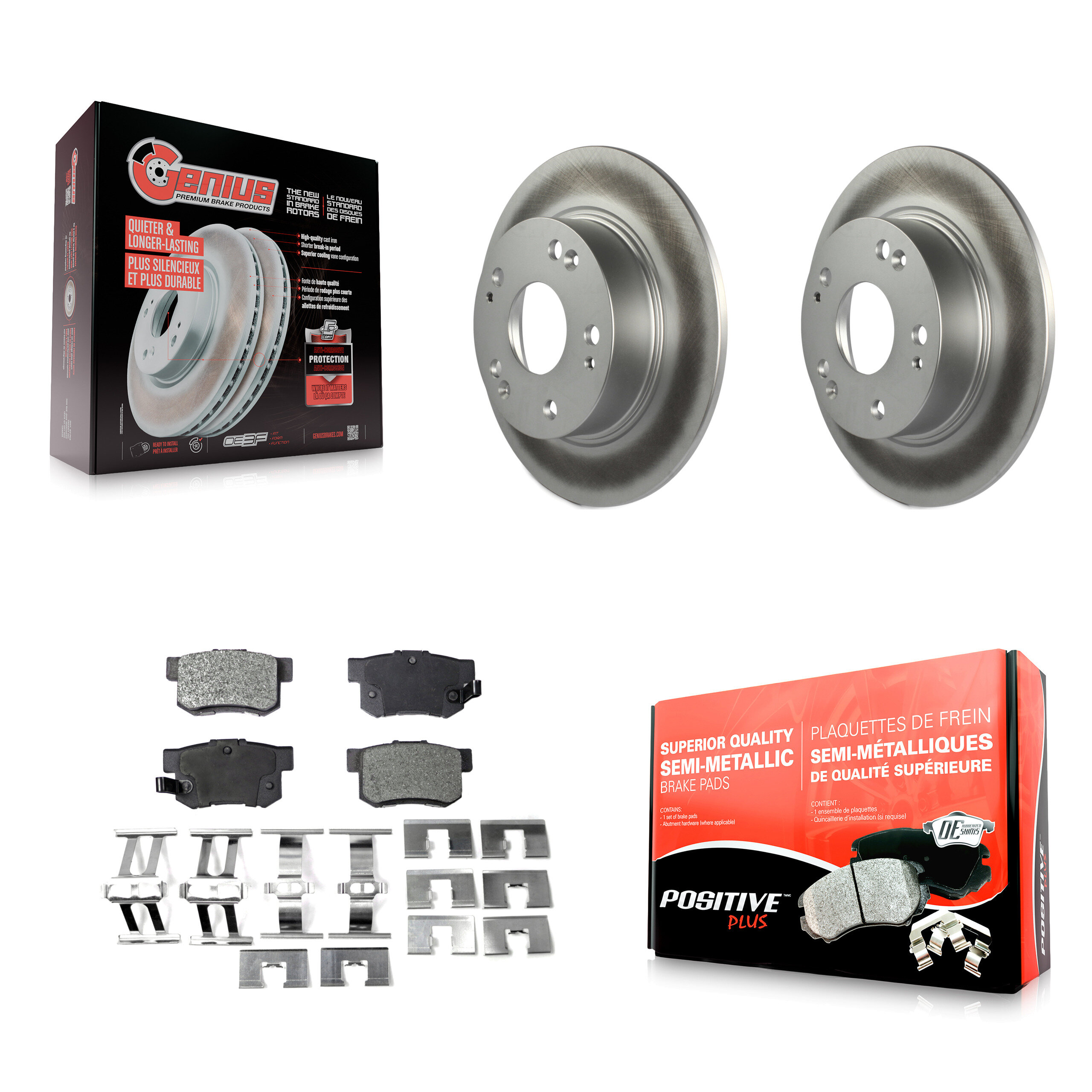 Transit Auto KGF-101380 Disc Brake Kit for 2003-2008 Honda Accord, Acura TSX - Rear