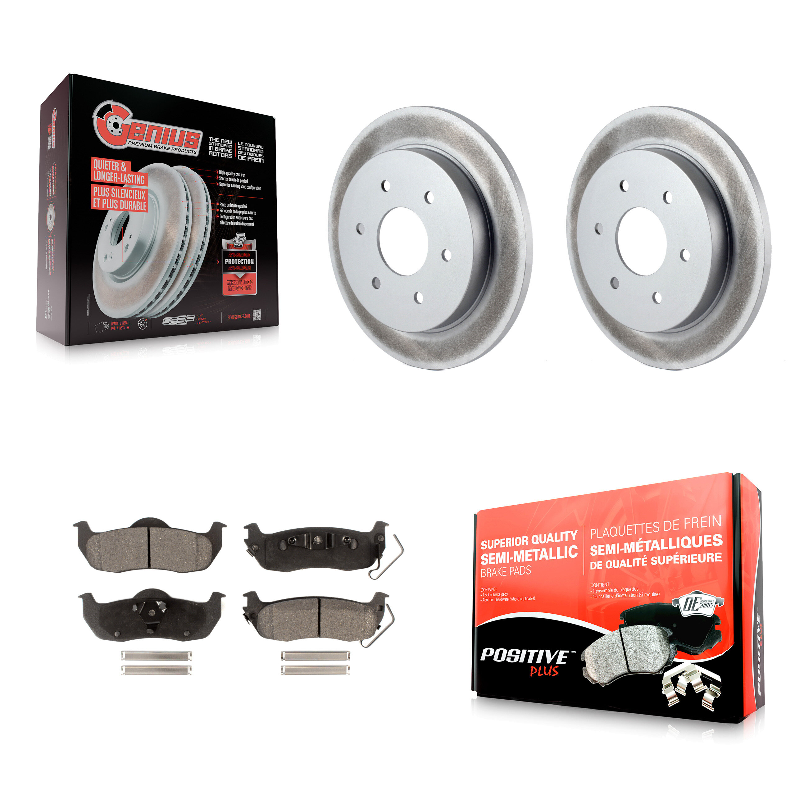 Transit Auto KGF-101389 Disc Brake Kit for 2004-2015 Nissan Armada, INFINITI QX56 and More - Rear