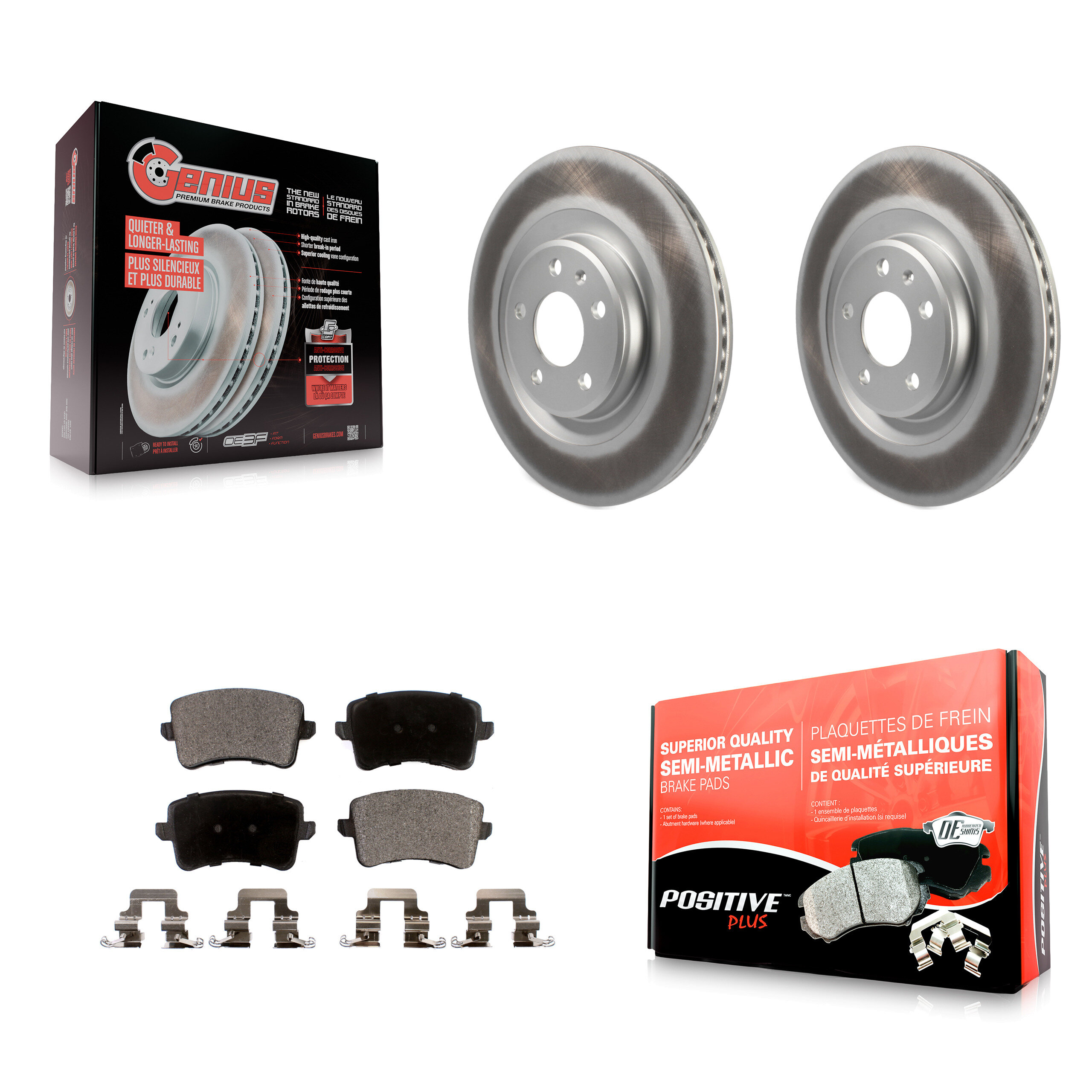 Transit Auto KGF-101517 Disc Brake Kit for 2011-2017 Audi Q5, Audi SQ5 and More - Rear