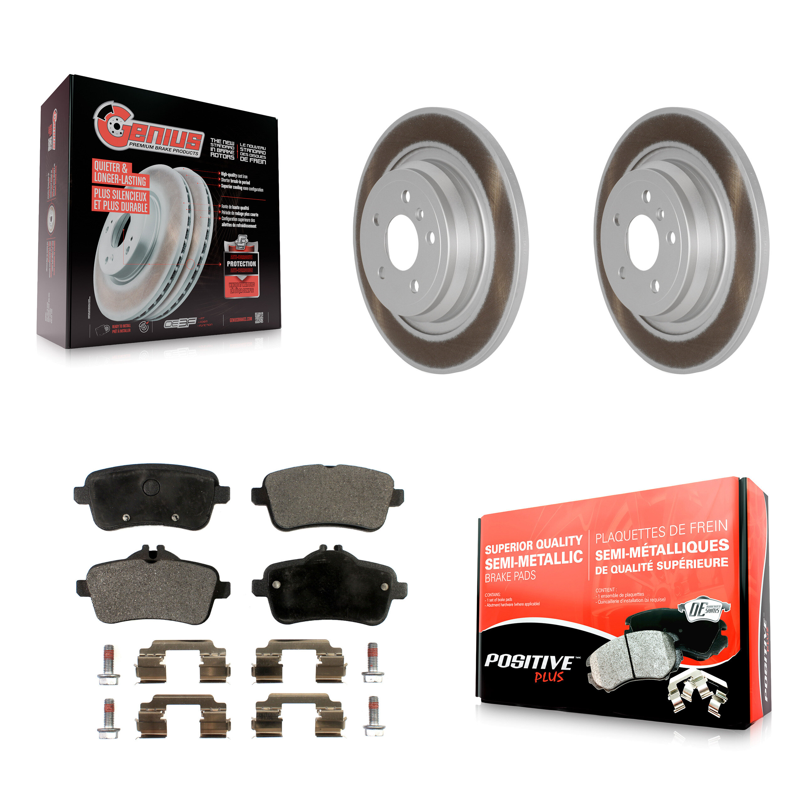 Transit Auto KGF-101539 Disc Brake Kit for 2012-2018 Mercedes-Benz GLE300d, Mercedes-Benz GLE350 and More - Rear