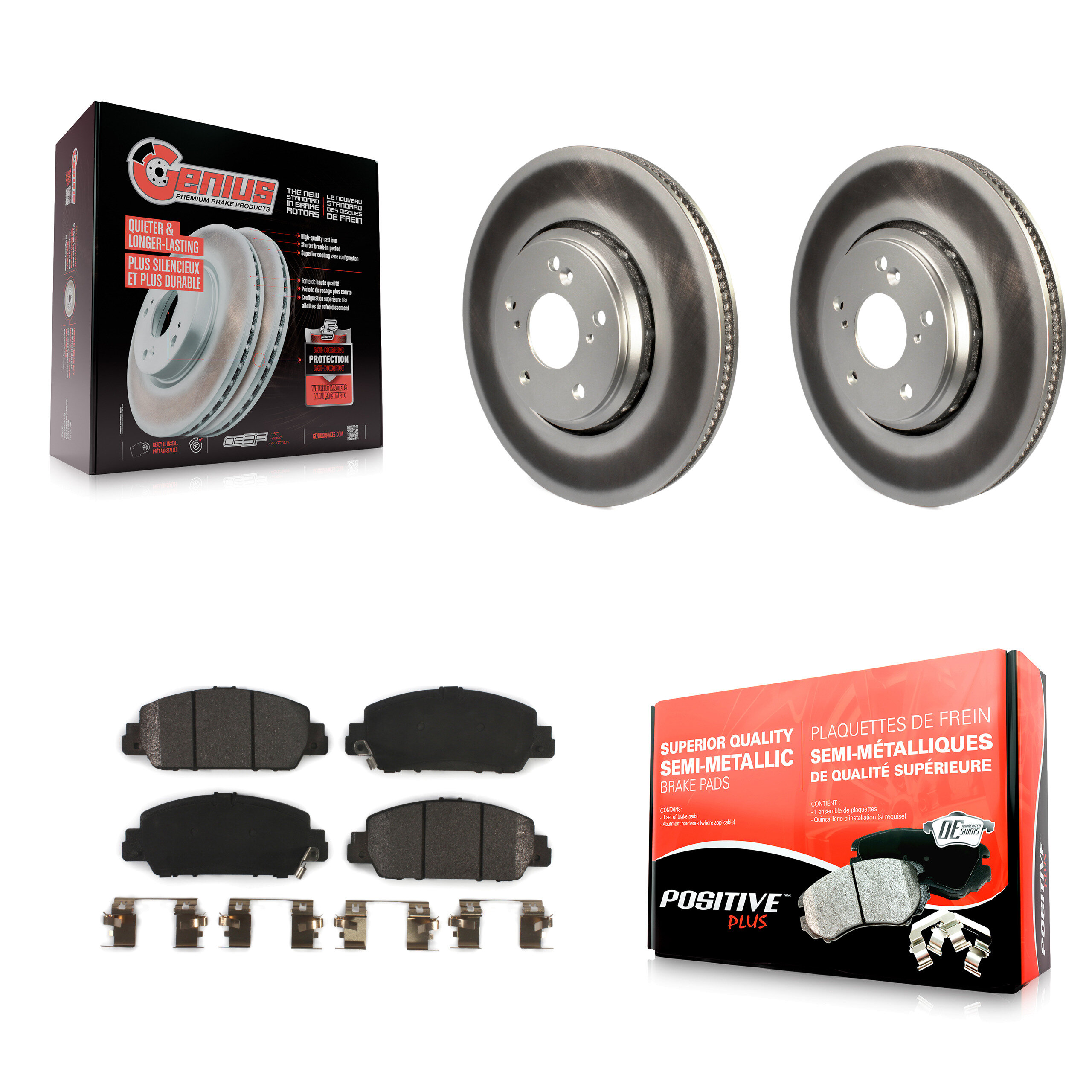 Transit Auto KGF-101683 Disc Brake Kit for 2017 Honda Accord - Front