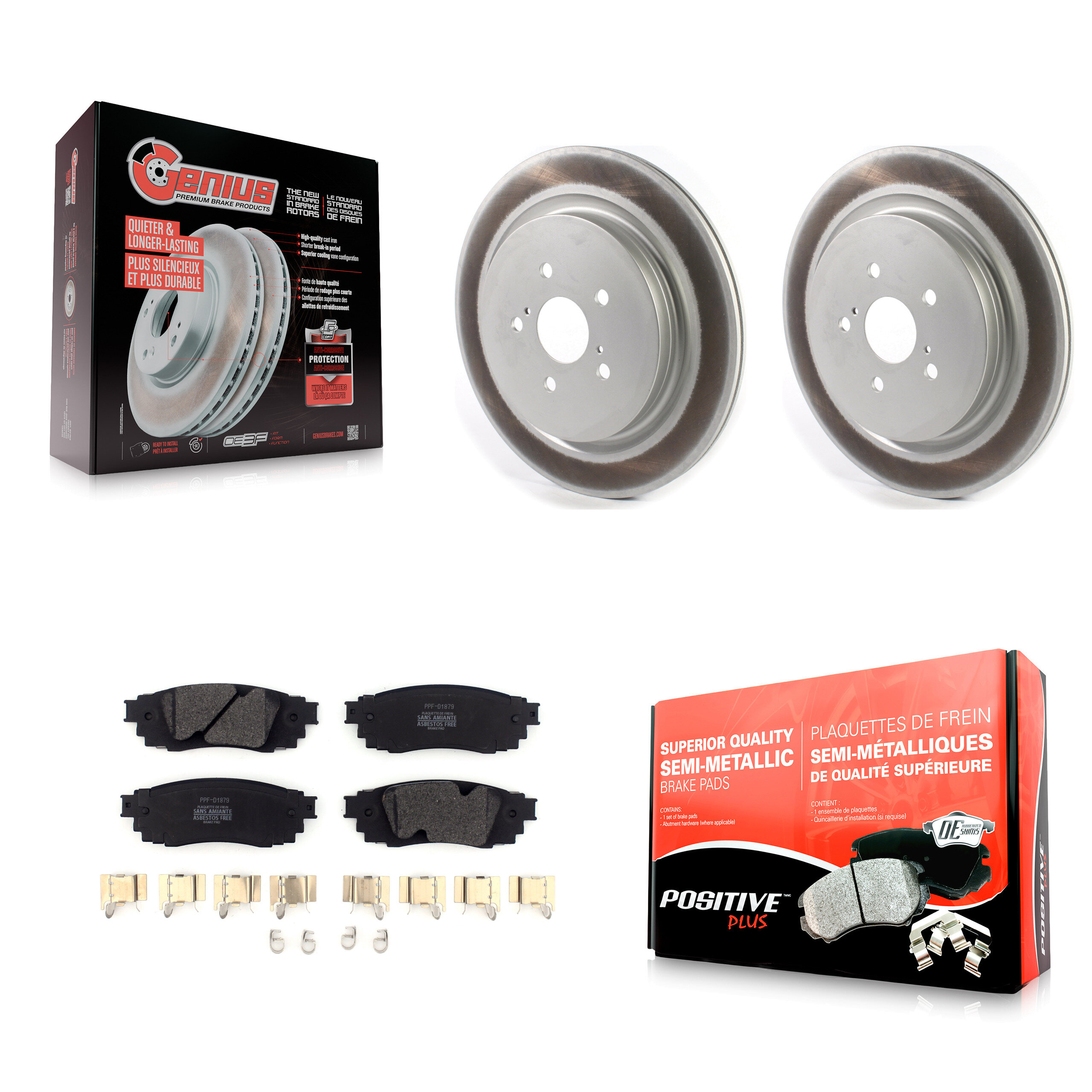 Transit Auto KGF-102068 Disc Brake Kit for 2016-2022 Lexus RX350, Lexus RX350L and More - Rear