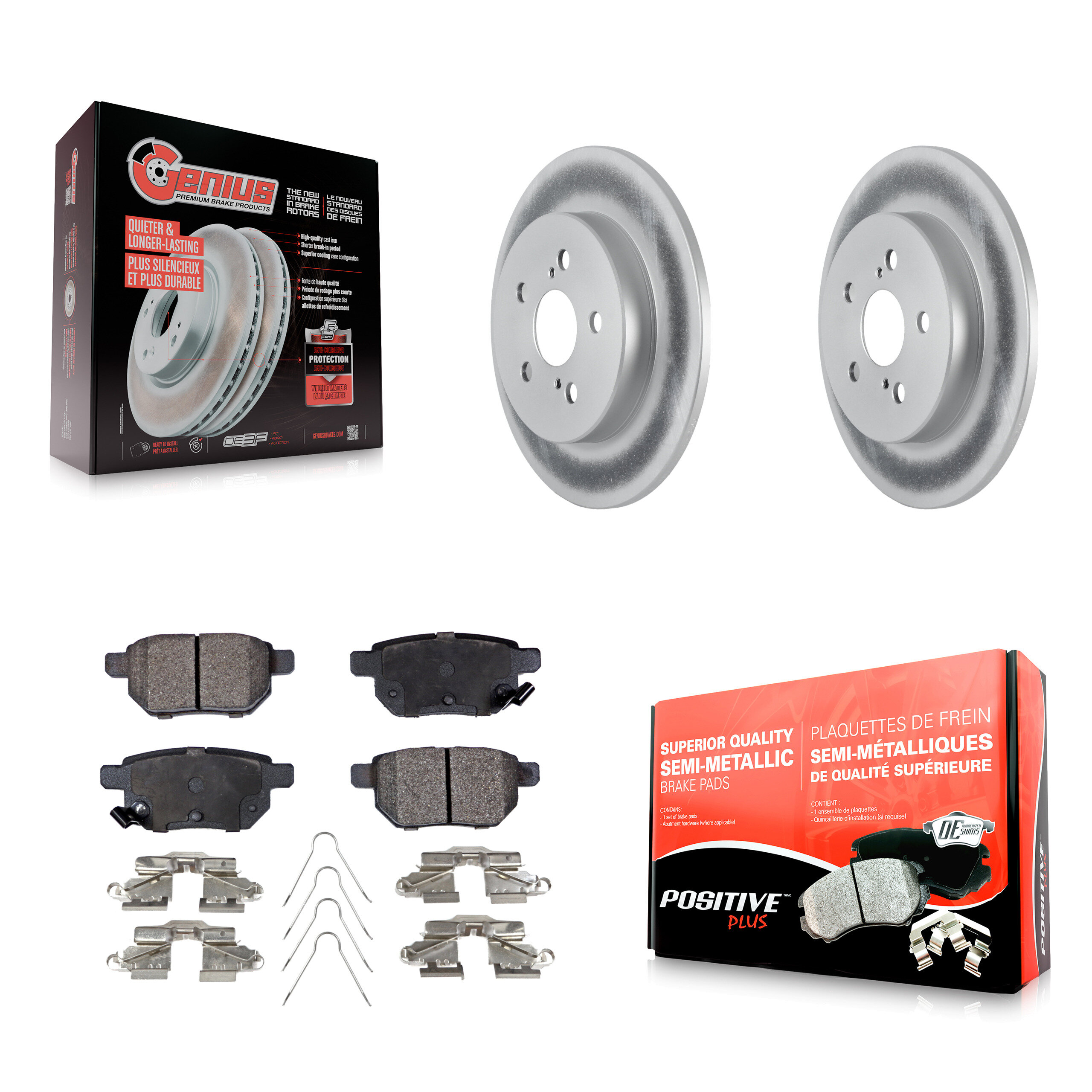 Transit Auto KGF-102081 Disc Brake Kit for 2019 Toyota Corolla - Rear