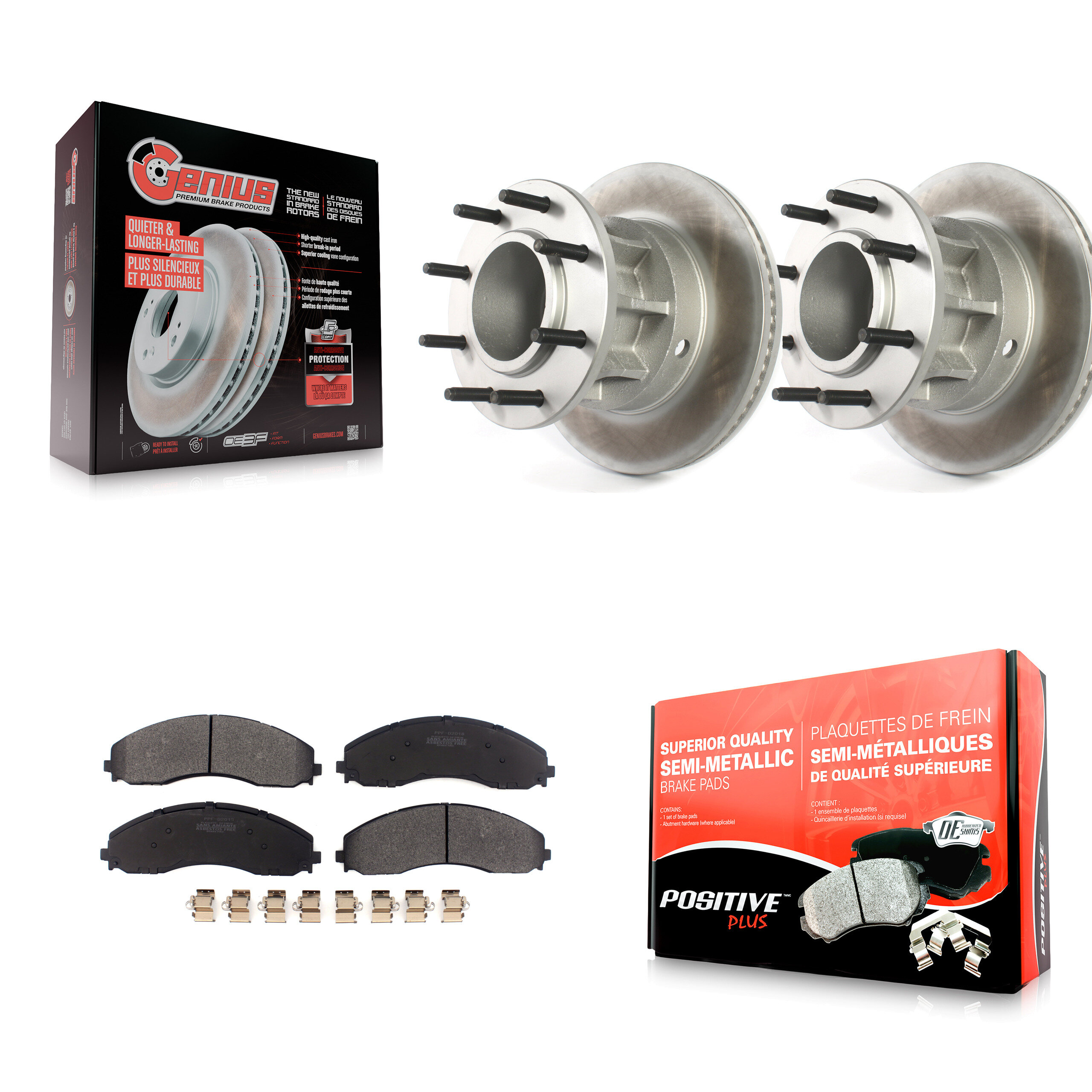 Transit Auto KGF-102086 Disc Brake Kit for 2017-2019 Ford F-450 Super Duty, Ford F-550 Super Duty - Front