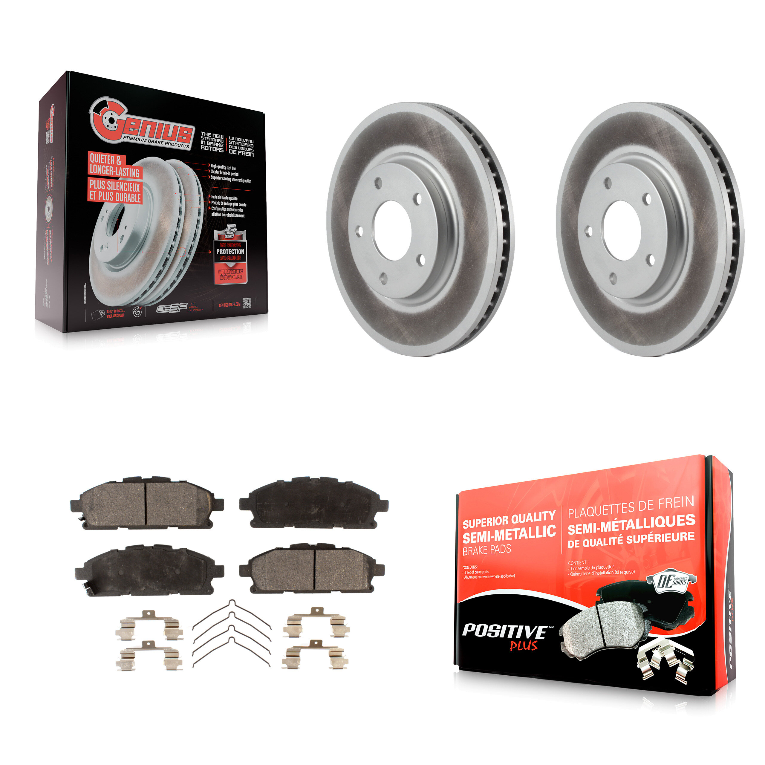 Transit Auto KGF-102088 Disc Brake Kit for 2011-2017 Nissan Quest - Front