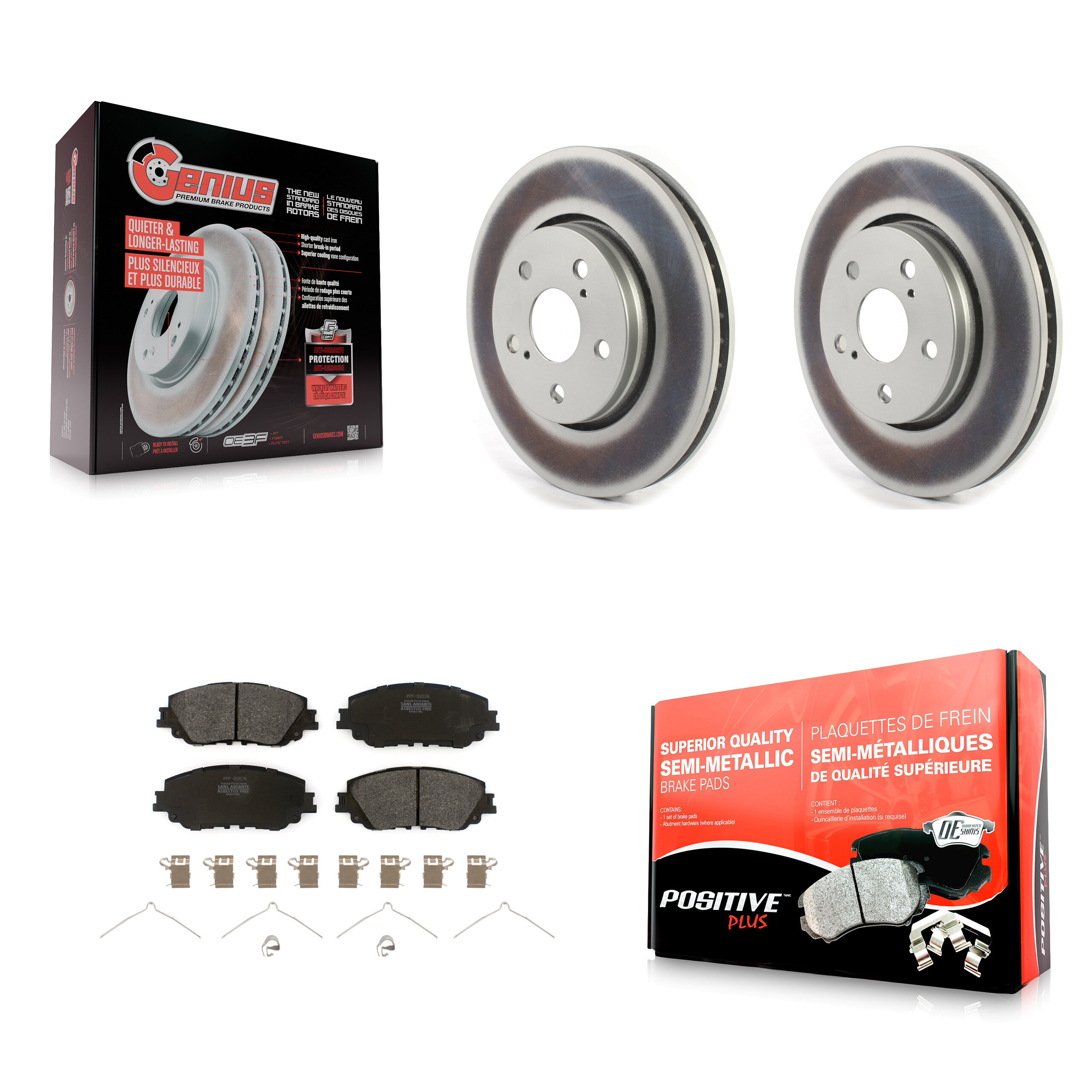 Transit Auto KGF-102740 Disc Brake Kit for 2019 Toyota C-HR - Front
