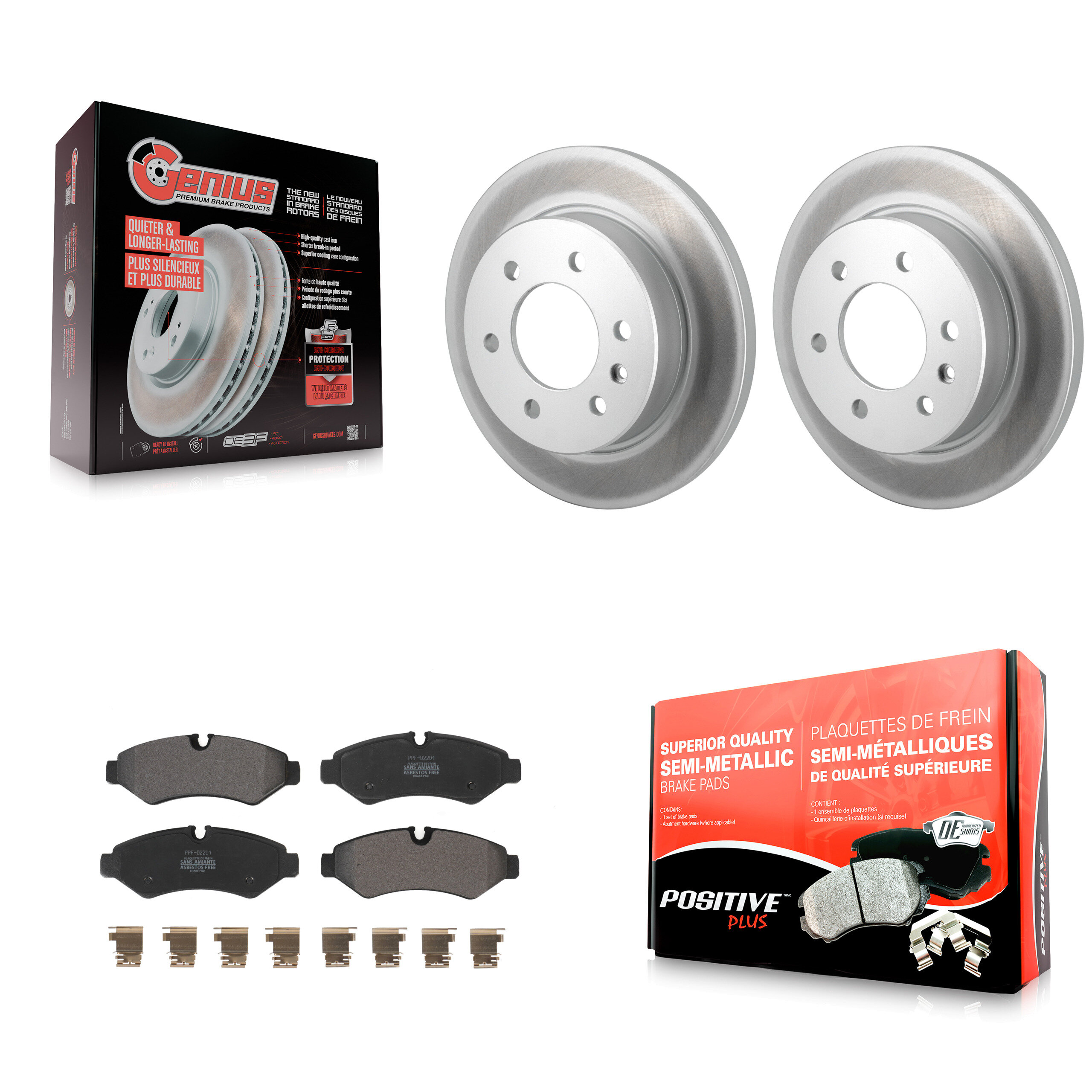 Transit Auto KGF-102961 Disc Brake Kit for 2019-2024 Mercedes-Benz Sprinter 1500, Freightliner Sprinter 2500 and More - Rear