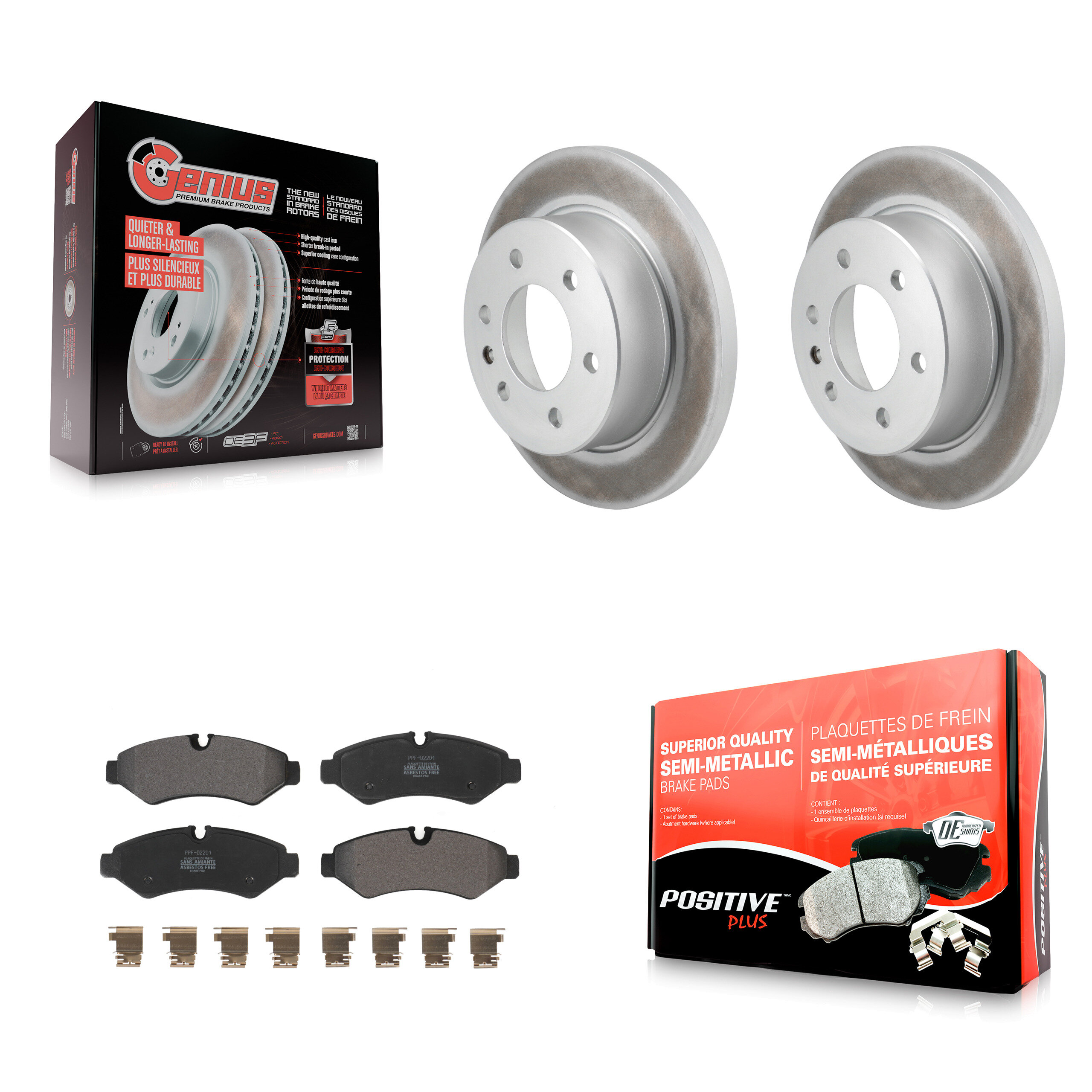 Transit Auto KGF-102962 Disc Brake Kit for 2019-2024 Mercedes-Benz Sprinter 3500, Freightliner Sprinter 2500 and More - Rear