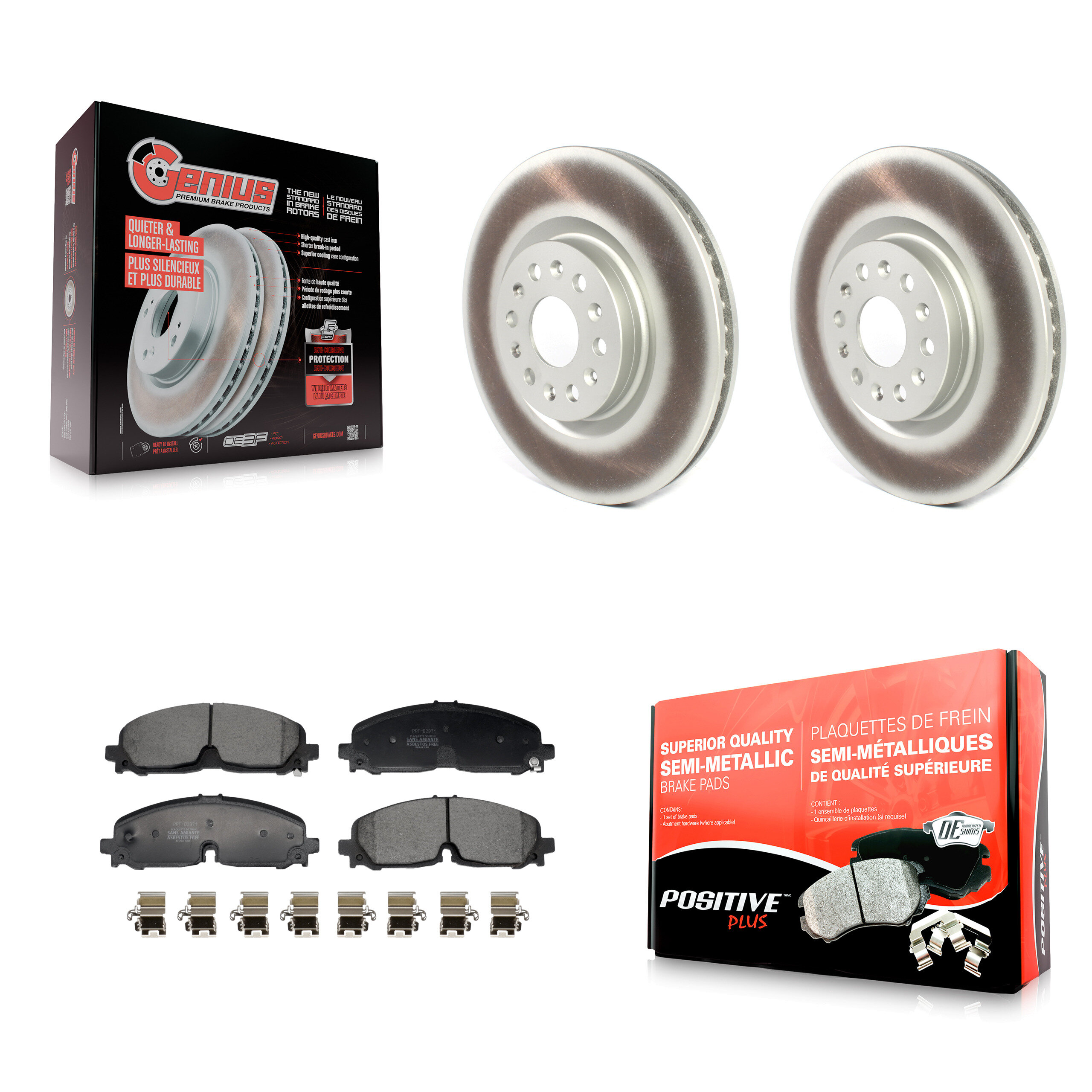 Transit Auto KGF-103012 Disc Brake Kit for 2021 Buick Enclave, Cadillac XT5, Cadillac XT6 - Front