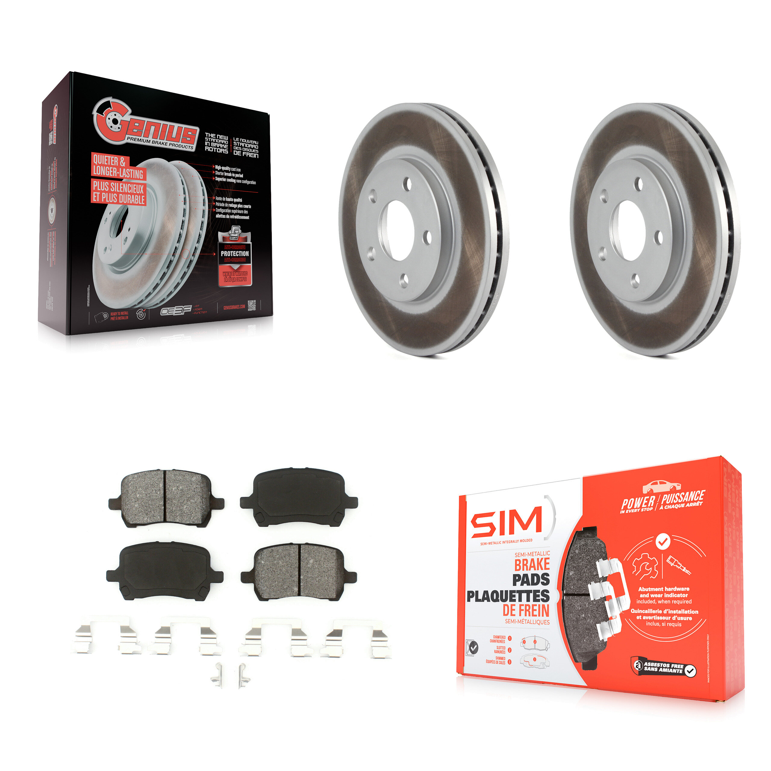 Transit Auto KGS-100033 Disc Brake Kit for 2004-2008 Chevrolet Malibu, Pontiac G6 - Front