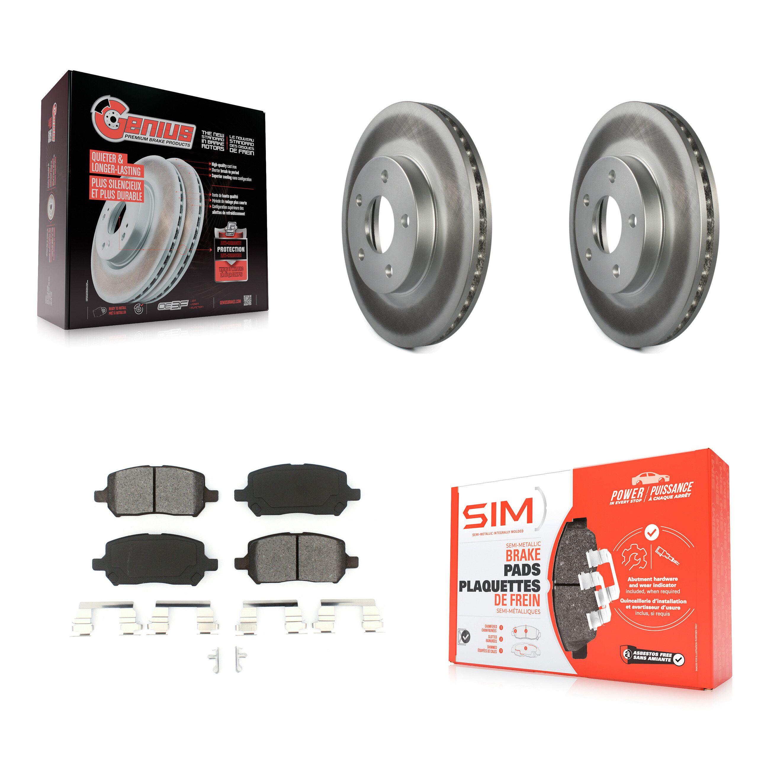Transit Auto KGS-100046 Disc Brake Kit for 2007-2010 Chevrolet Cobalt, Pontiac G5 - Front