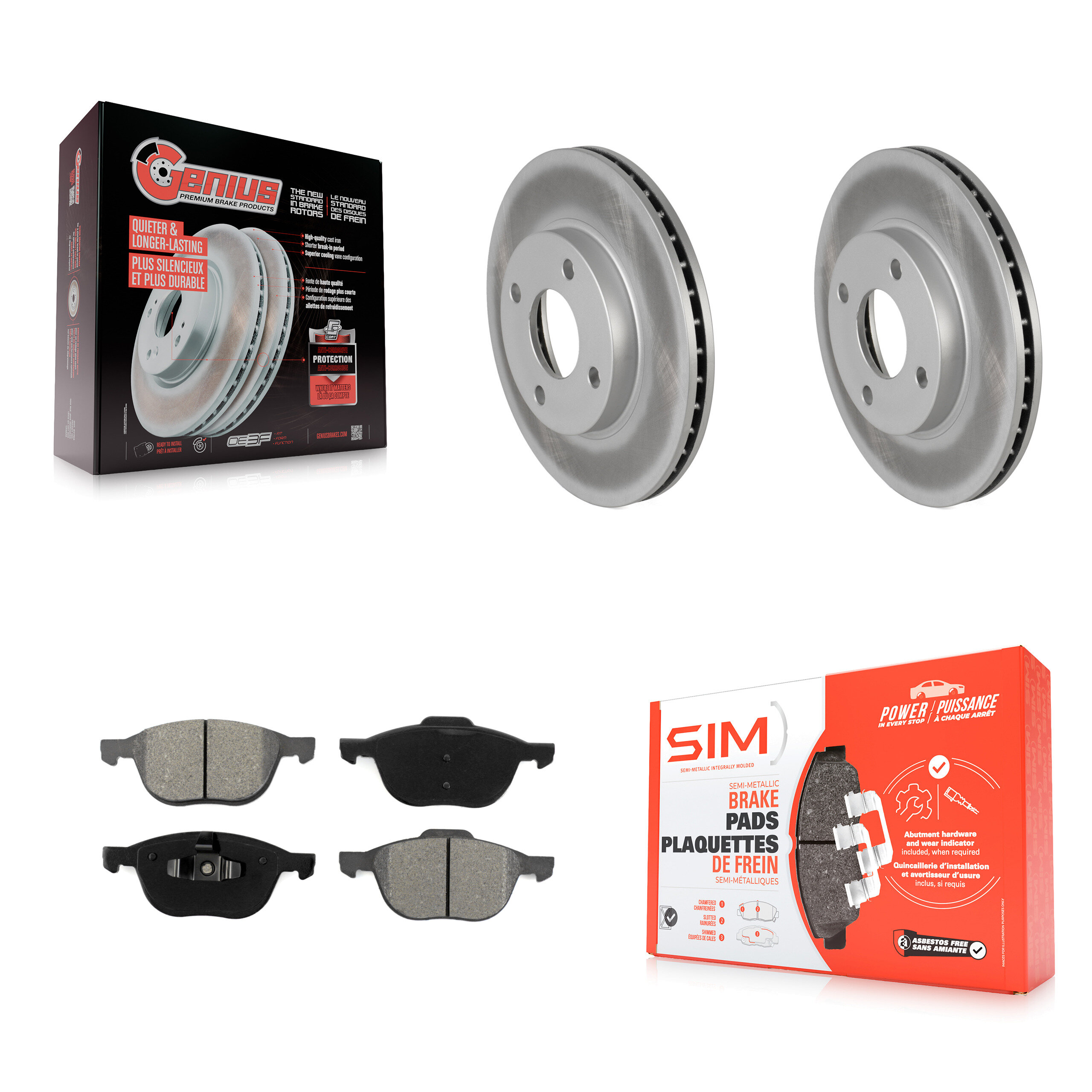Transit Auto KGS-100077 Disc Brake Kit for 2004 Ford Focus - Front