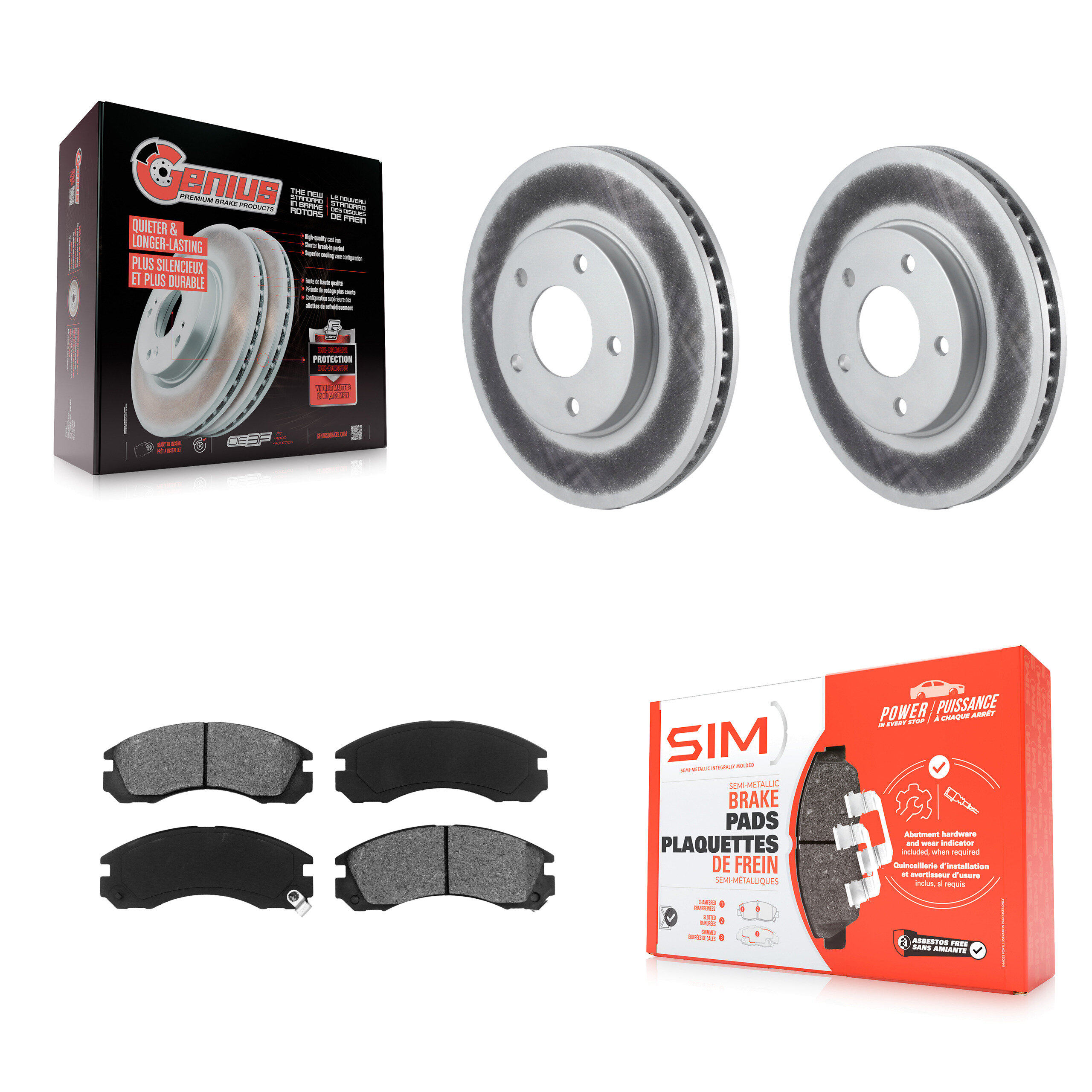 Transit Auto KGS-100135 Disc Brake Kit for 2000 Mitsubishi Eclipse - Front
