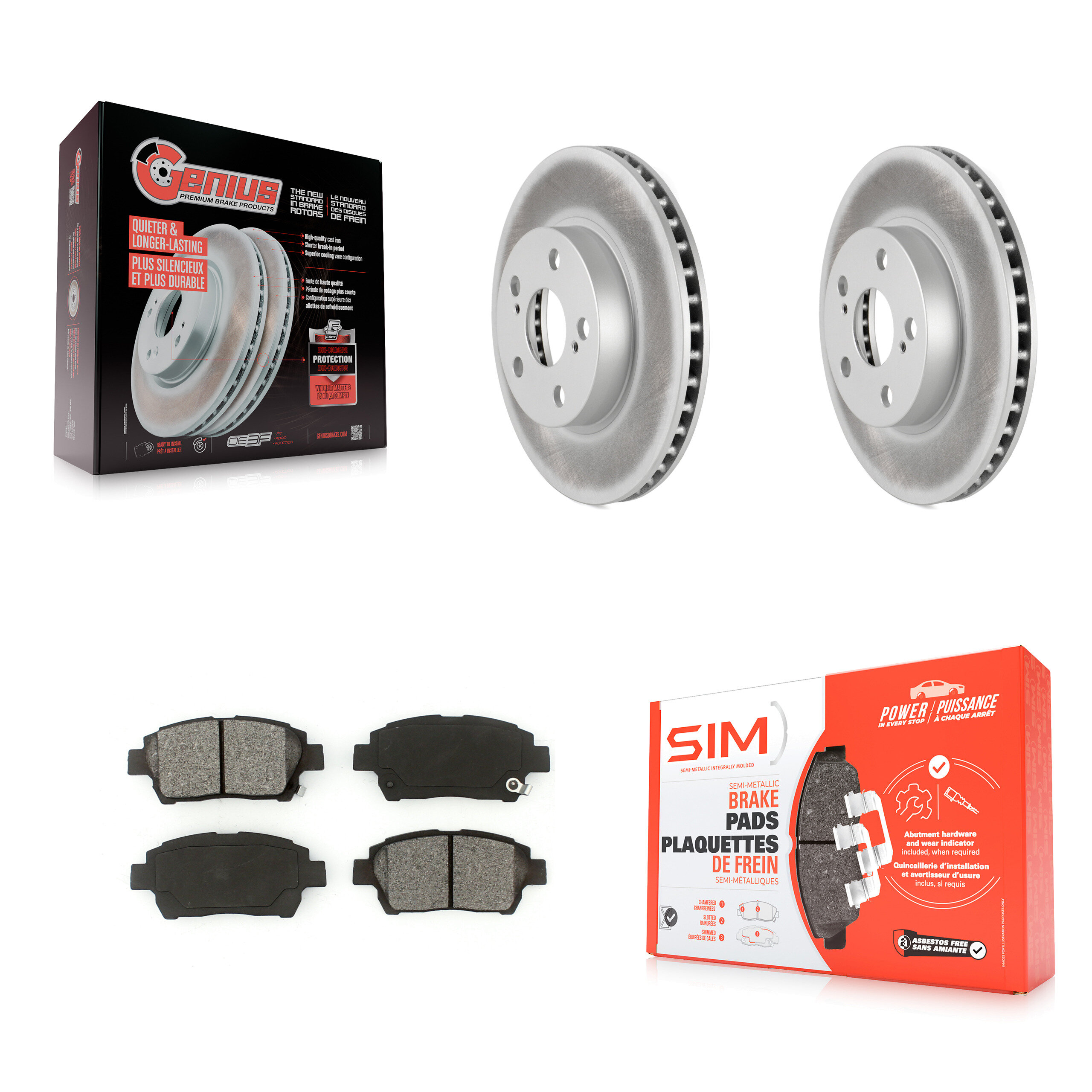 Transit Auto KGS-100306 Disc Brake Kit for 2004-2009 Toyota Prius - Front