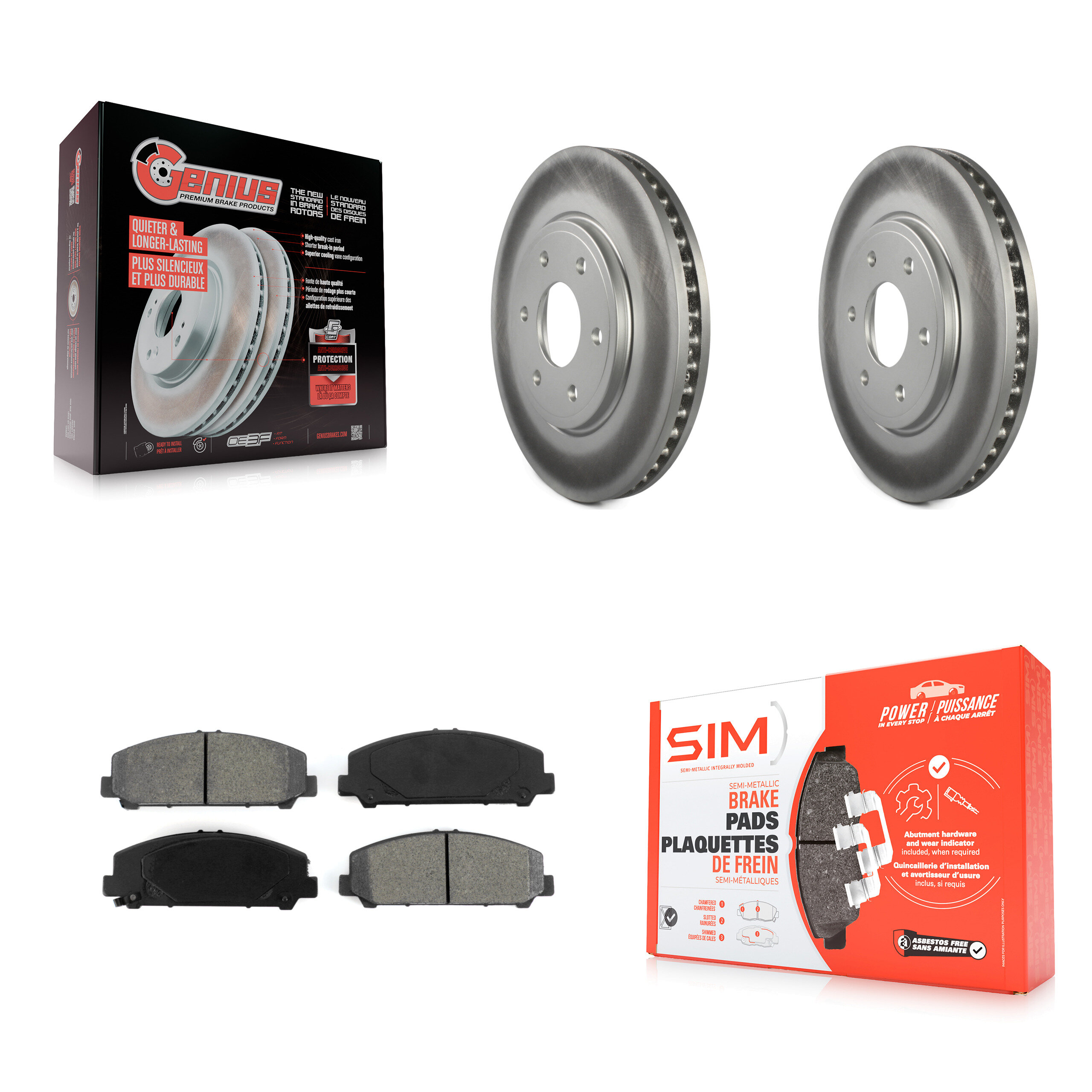Transit Auto KGS-100324 Disc Brake Kit for 2011-2012 Suzuki Equator - Front