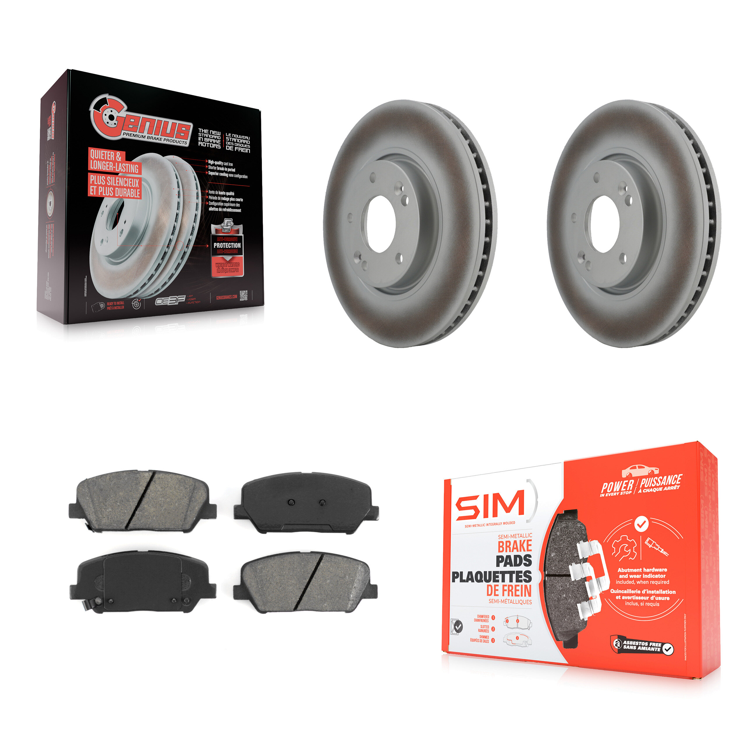 Transit Auto KGS-100346 Disc Brake Kit for 2013-2015 Hyundai Veloster - Front