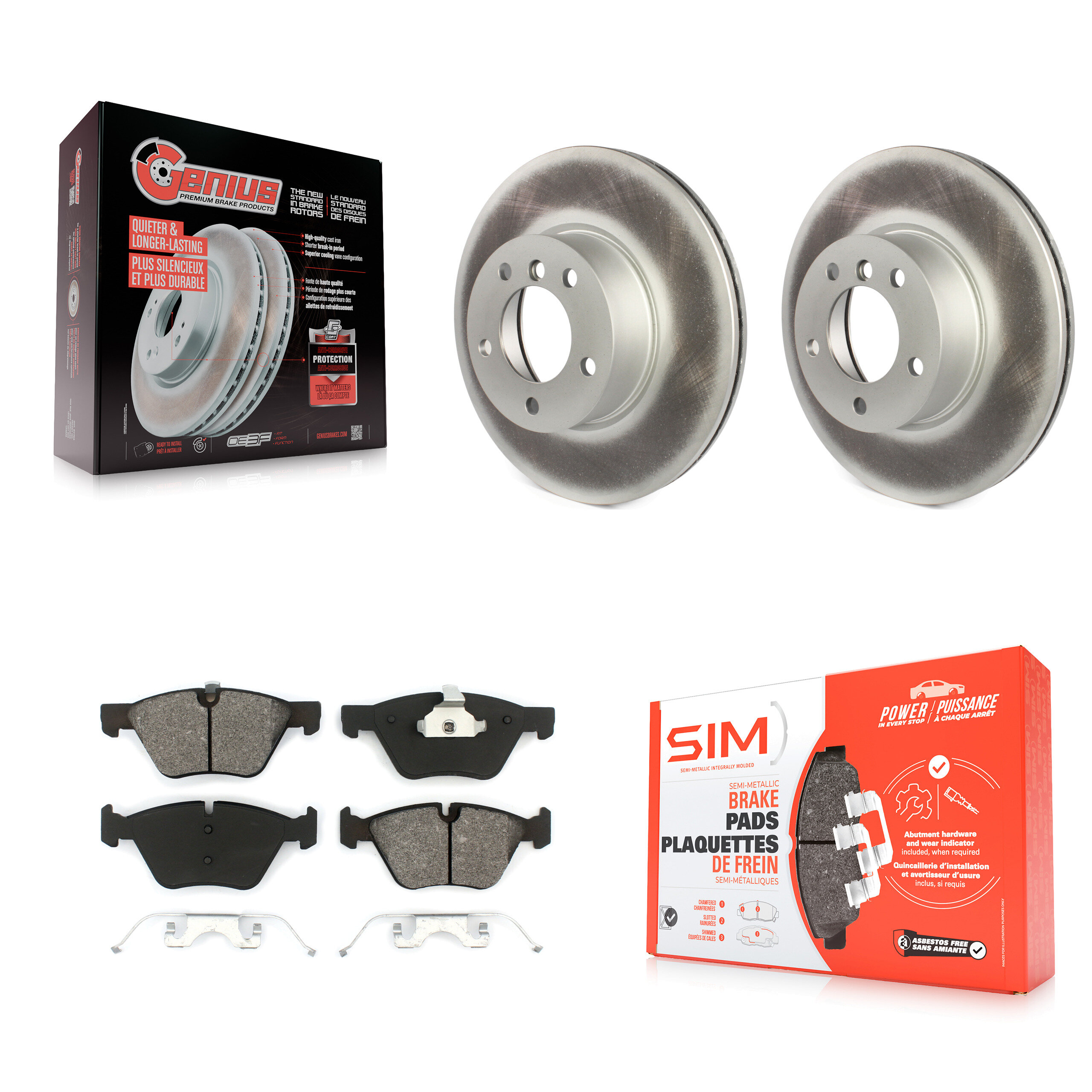 Transit Auto KGS-100407 Disc Brake Kit for 2007-2012 BMW X1, BMW 328xi - Front