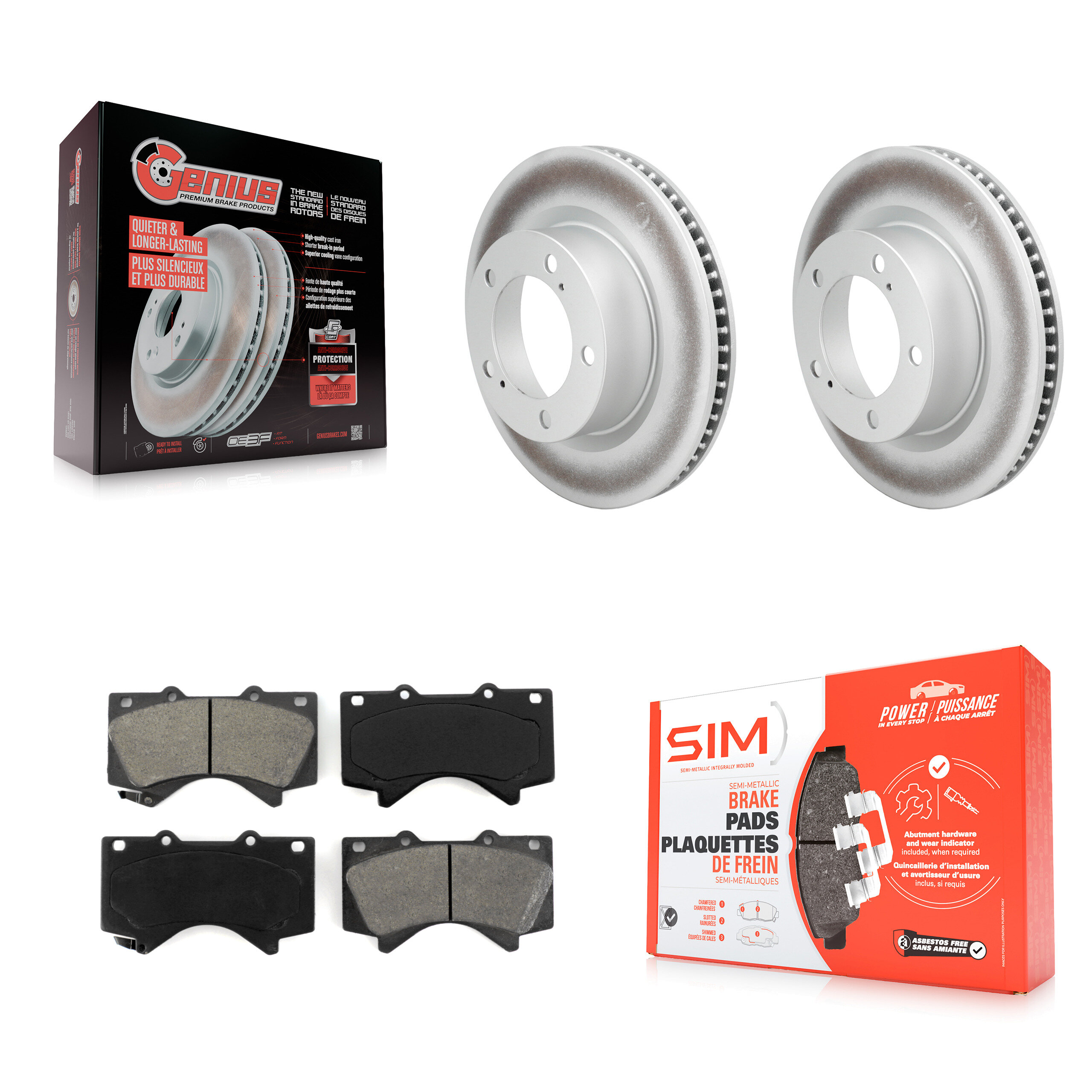 Transit Auto KGS-100416 Disc Brake Kit for 2008-2020 Toyota Land Cruiser, Lexus LX570 - Front