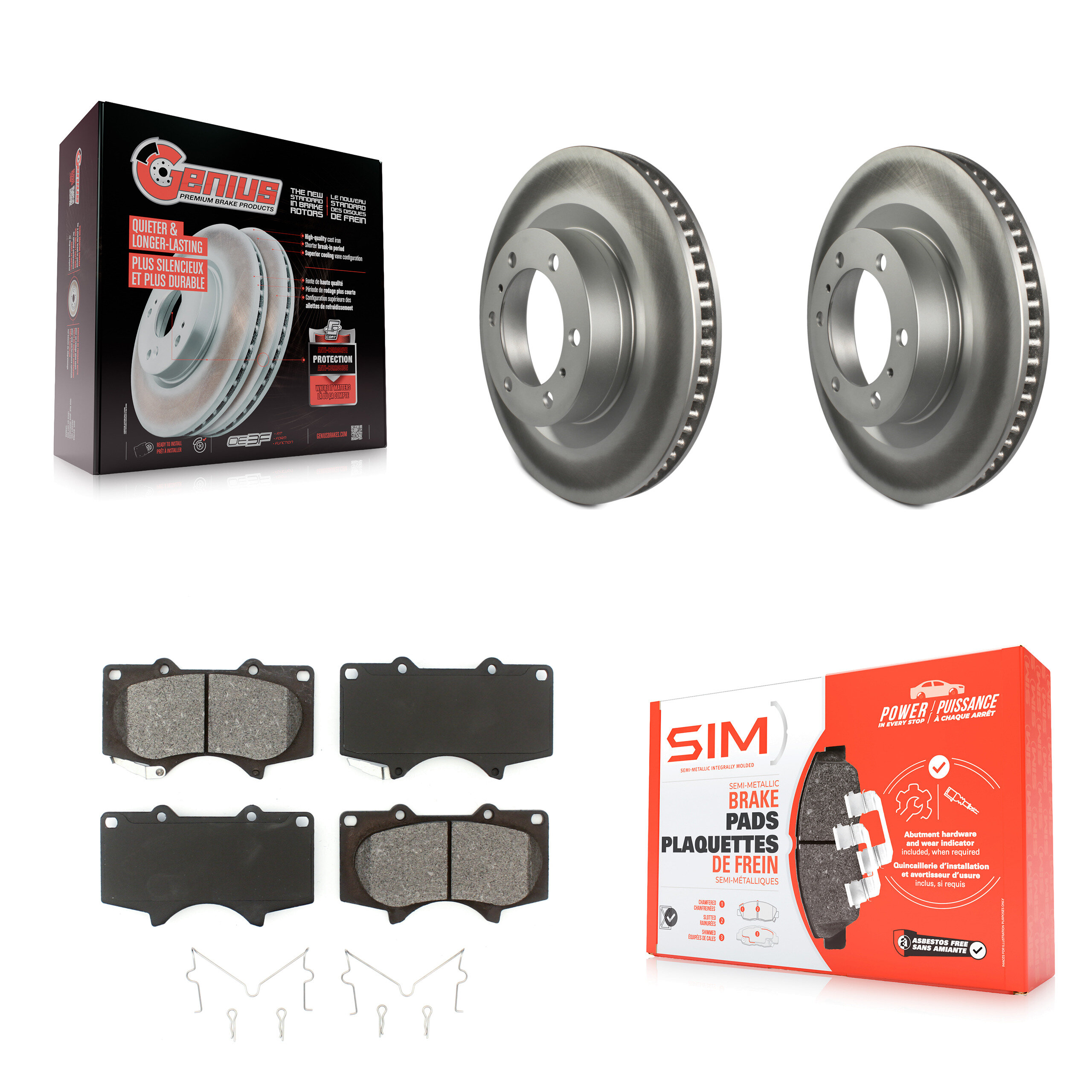 Transit Auto KGS-100435 Disc Brake Kit for 2010-2023 Lexus GX460, Toyota 4Runner - Front