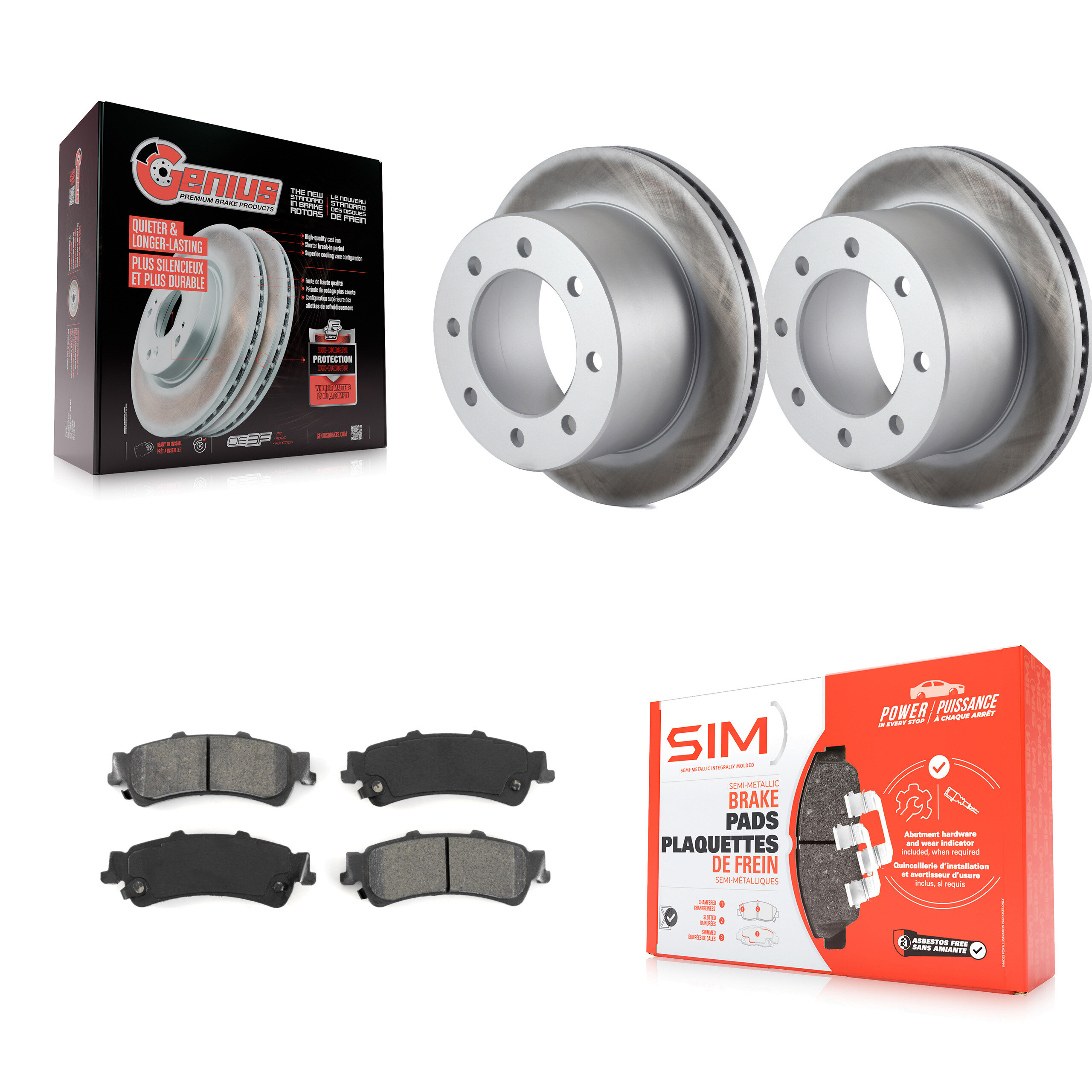 Transit Auto KGS-101137 Disc Brake Kit for 2001 GMC Sierra 3500 - Rear