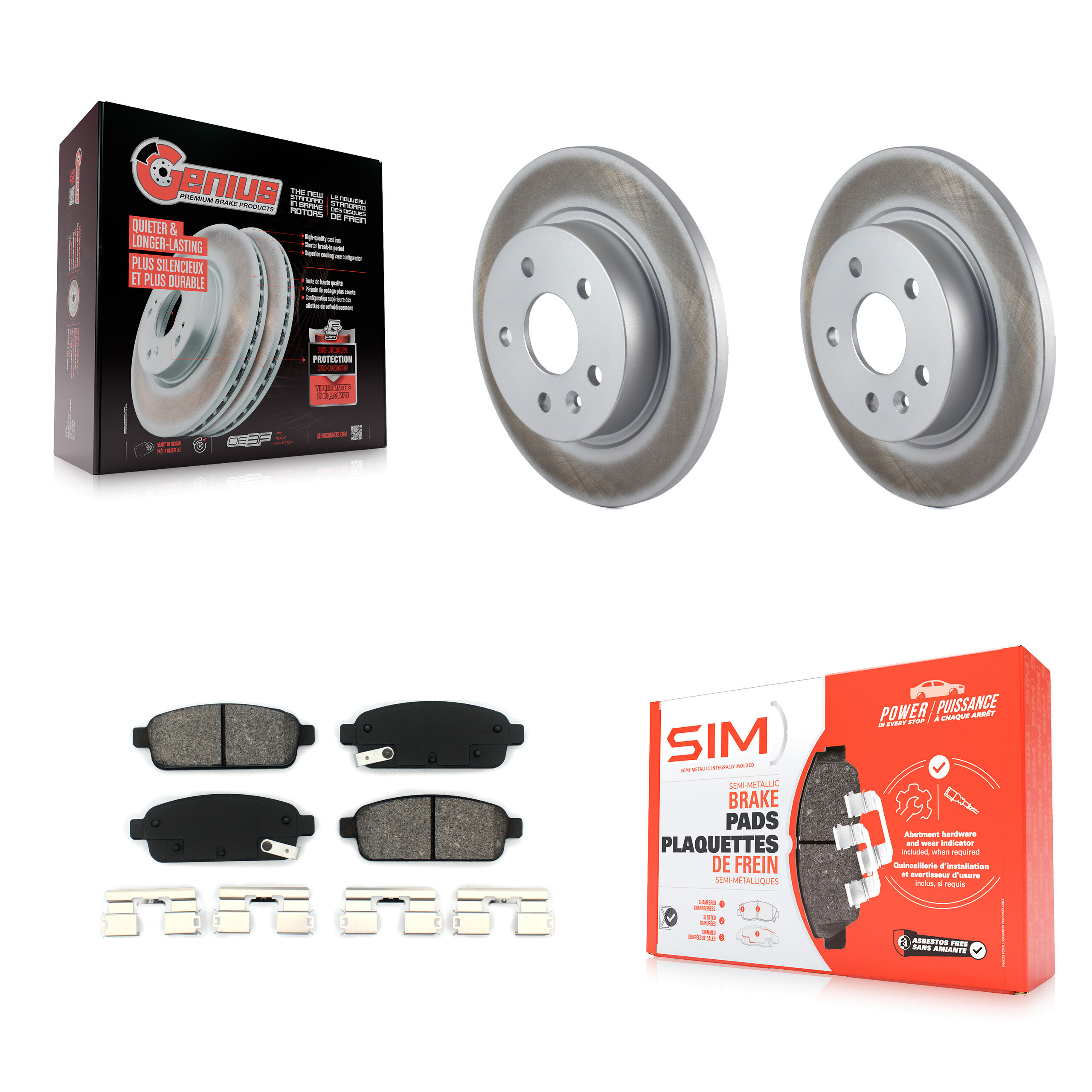 Transit Auto KGS-101165 Disc Brake Kit for 2011-2017 Chevrolet Cruze Limited, Chevrolet Cruze and More - Rear