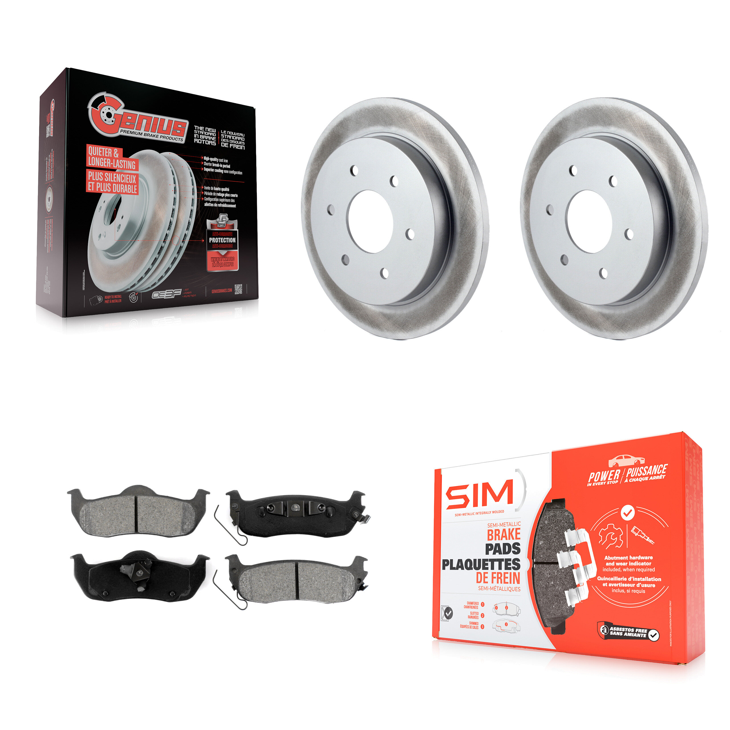 Transit Auto KGS-101329 Disc Brake Kit for 2004-2015 Nissan Armada, INFINITI QX56 and More - Rear