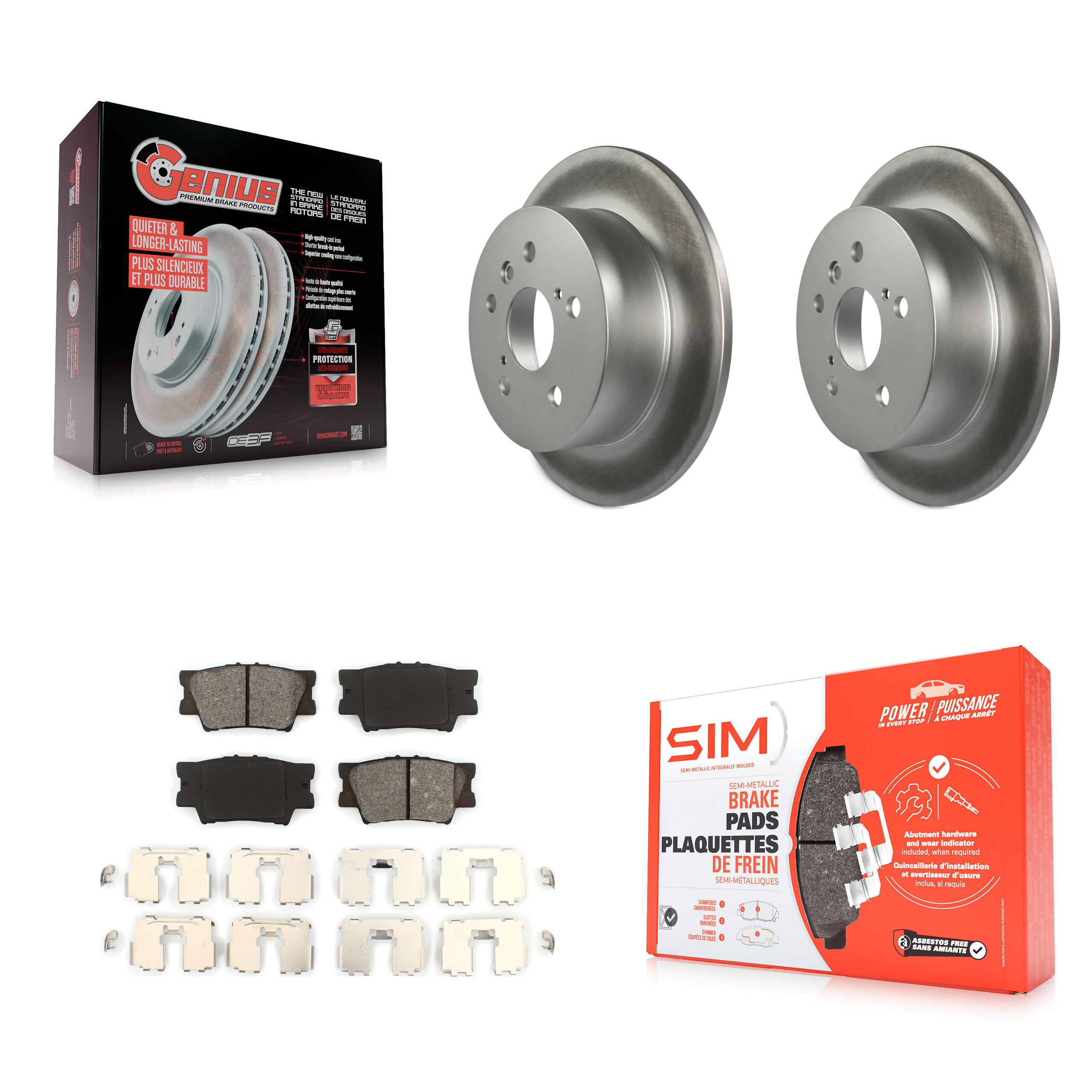 Transit Auto KGS-101468 Disc Brake Kit for 2012-2018 Lexus ES300h, Lexus ES350 and More - Rear