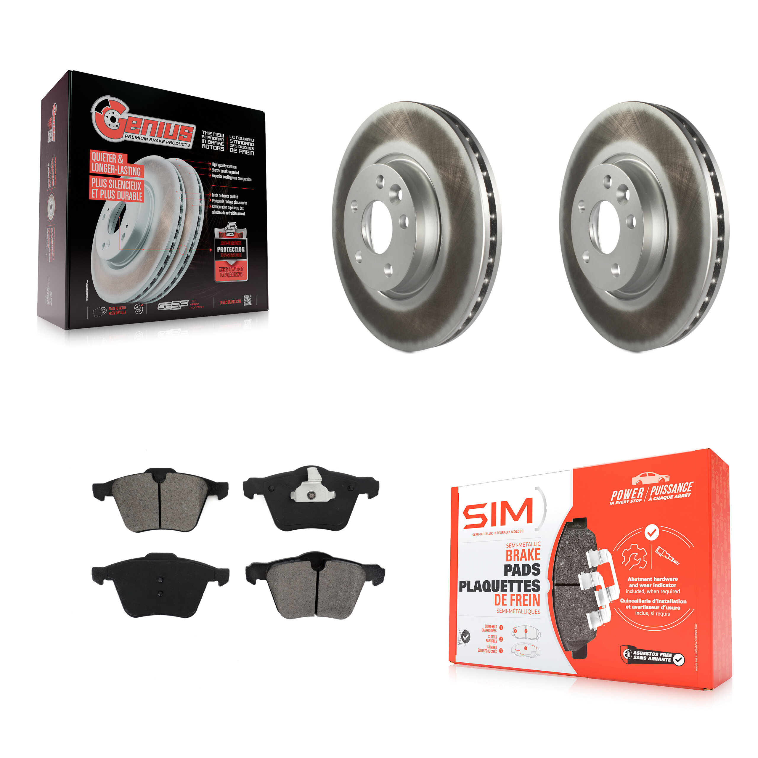 Transit Auto KGS-101678 Disc Brake Kit for 2008 Volvo V70 - Front