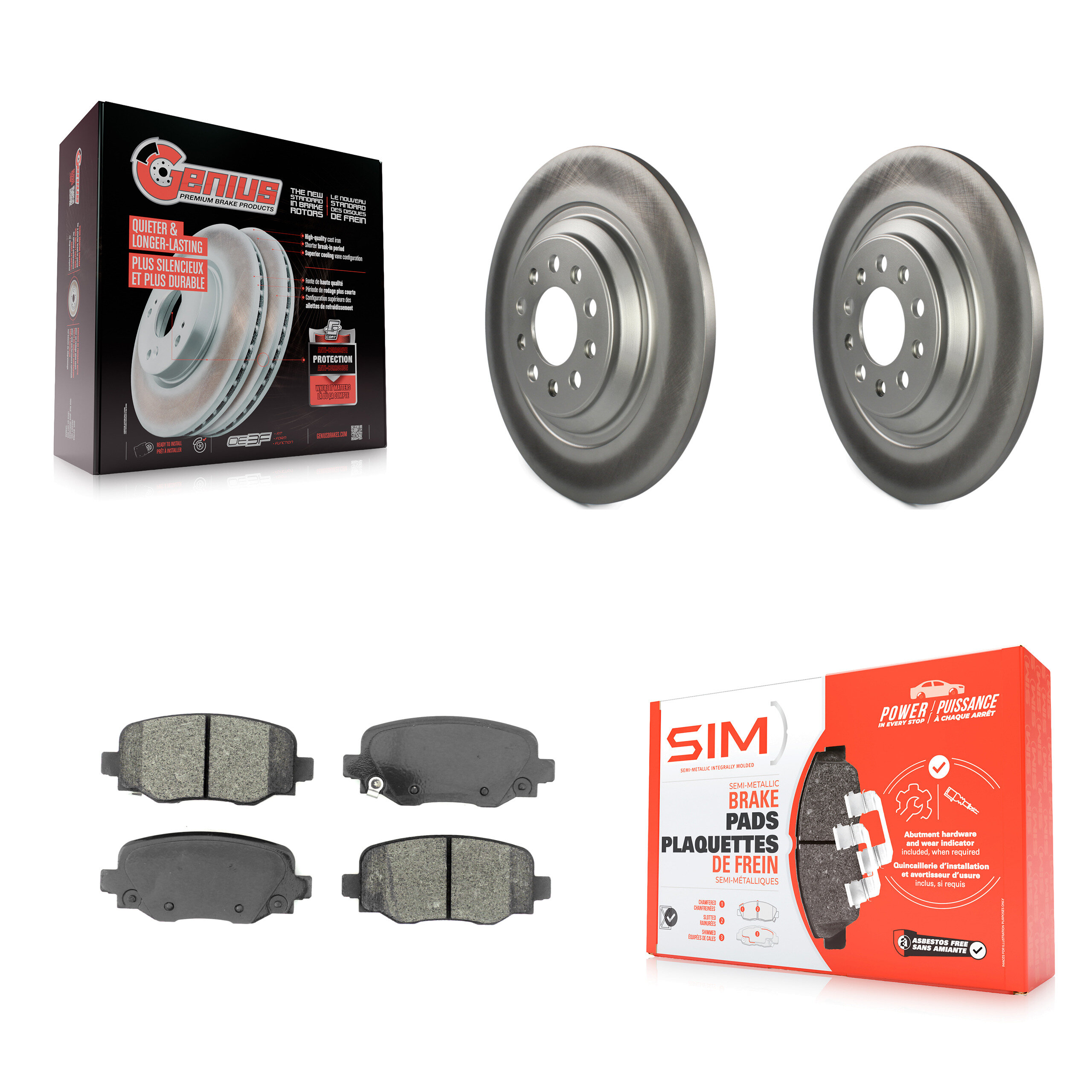 Transit Auto KGS-101682 Disc Brake Kit for 2014-2022 Jeep Cherokee - Rear