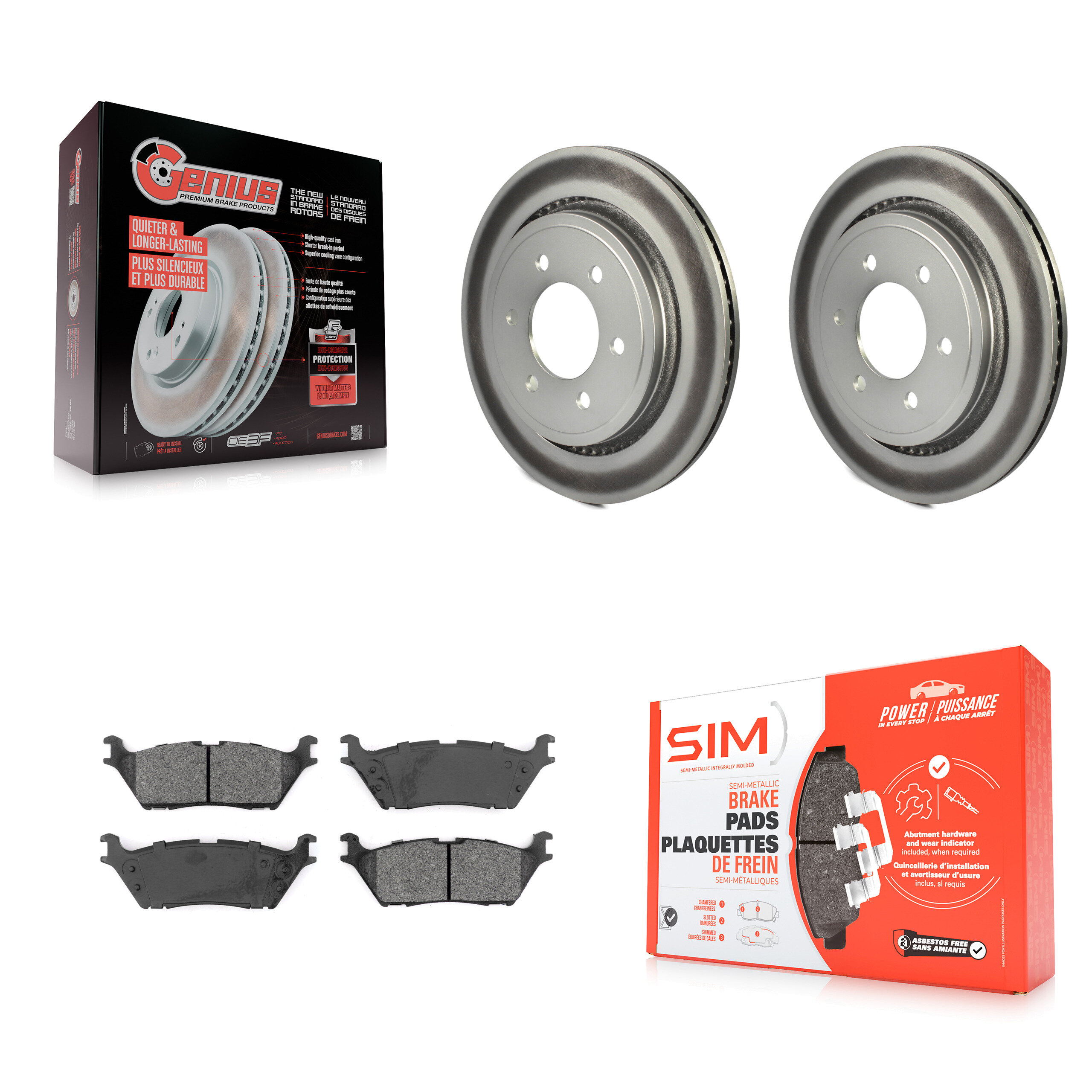 Transit Auto KGS-101779 Disc Brake Kit for 2015-2017 Ford F-150 - Rear