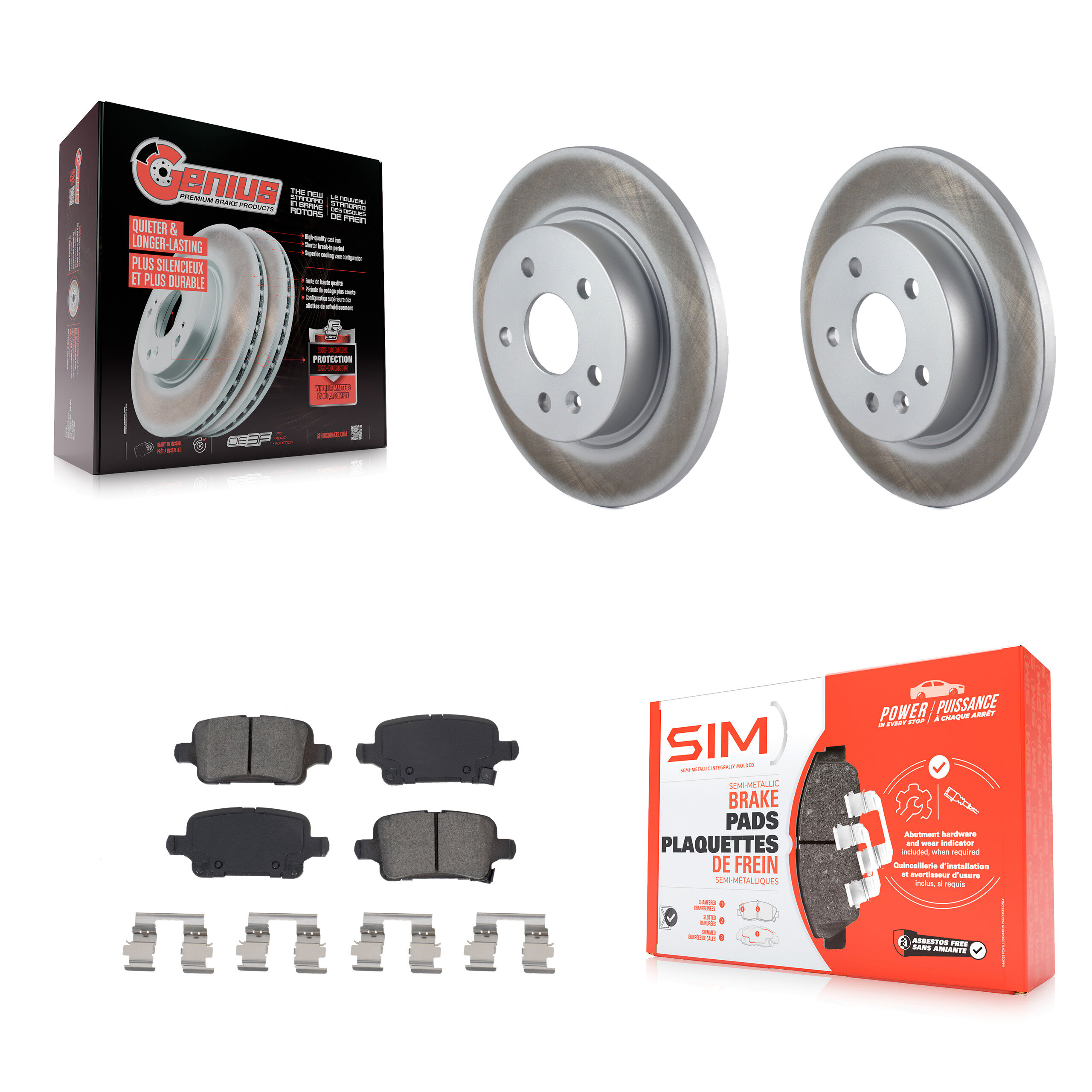 Transit Auto KGS-102004 Disc Brake Kit for 2016 Chevrolet Cruze - Rear