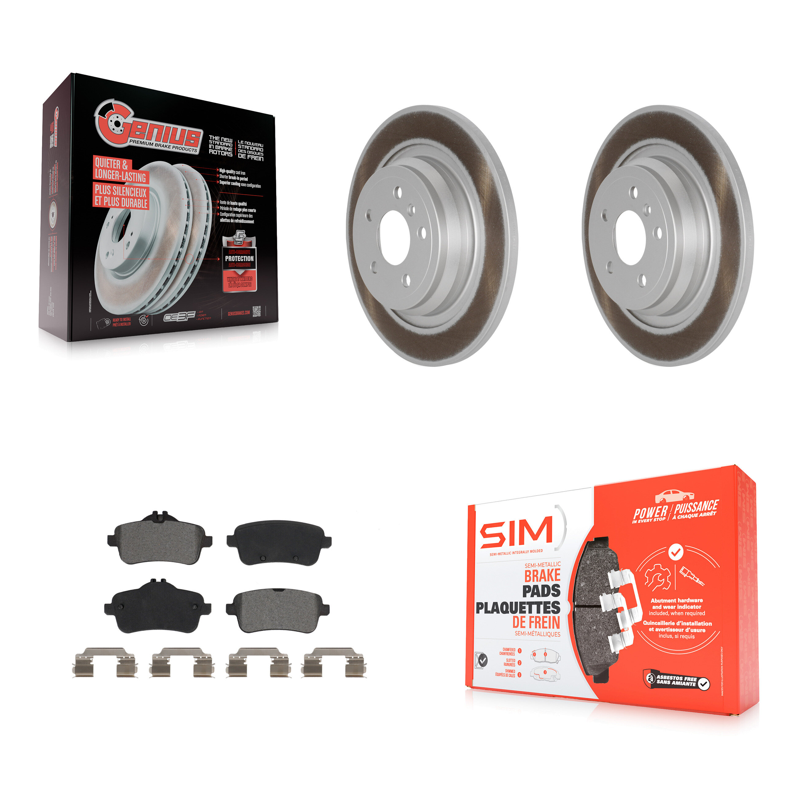 Transit Auto KGS-102018 Disc Brake Kit for 2012-2018 Mercedes-Benz GLE300d, Mercedes-Benz GLE350 and More - Rear