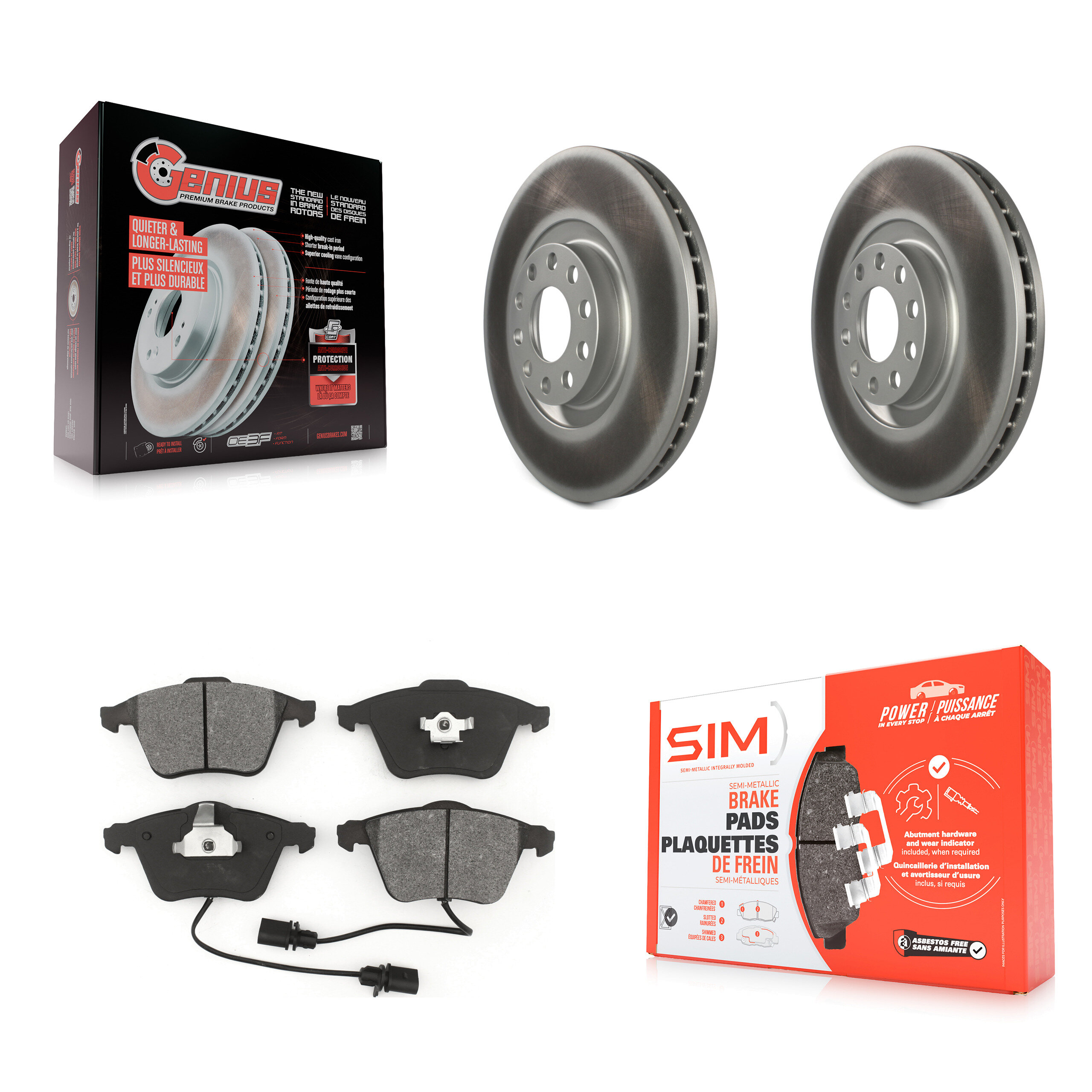 Transit Auto KGS-102372 Disc Brake Kit for 2002-2004 Audi A6 Quattro - Front