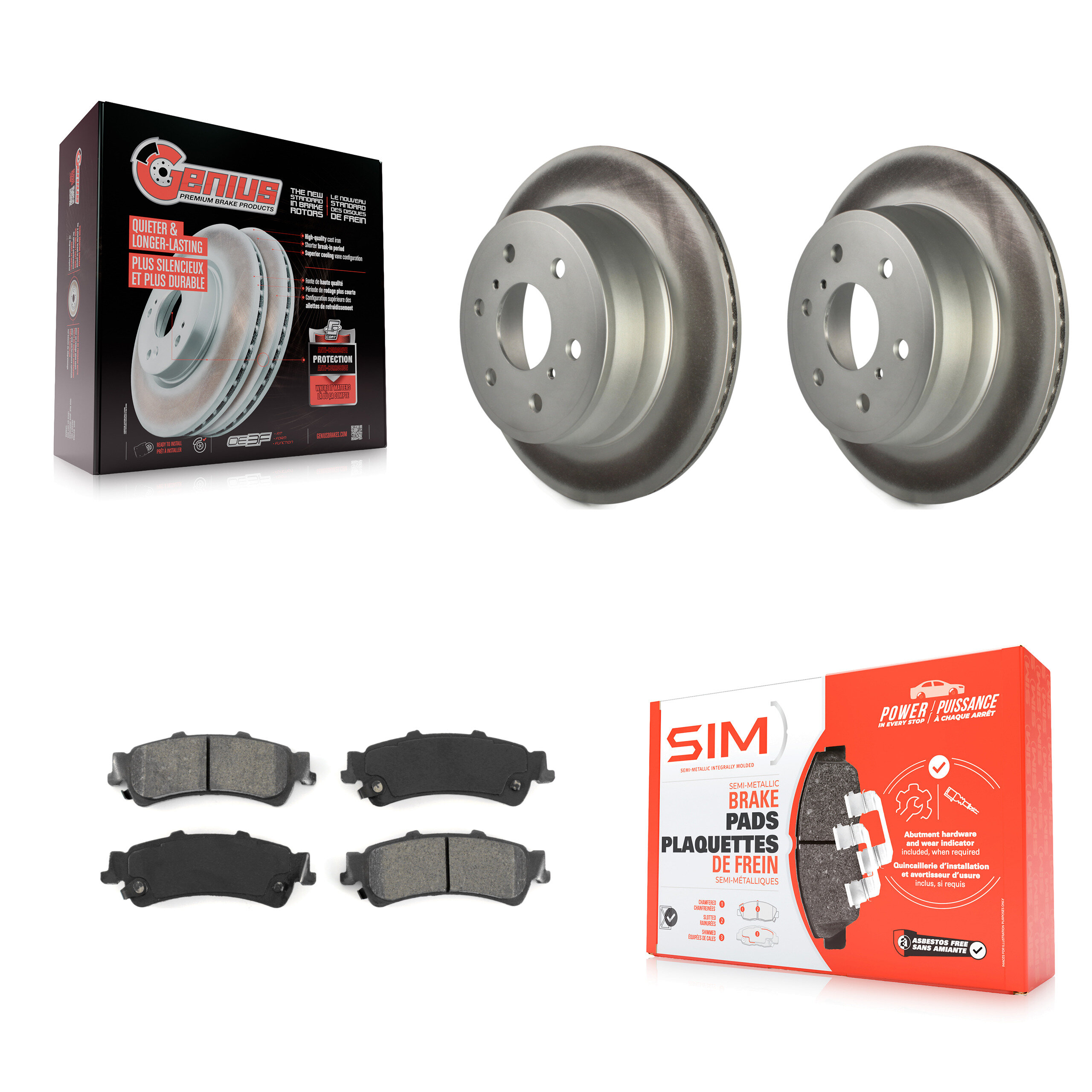 Transit Auto KGS-102447 Disc Brake Kit for 2007 GMC Sierra 1500 Classic - Rear