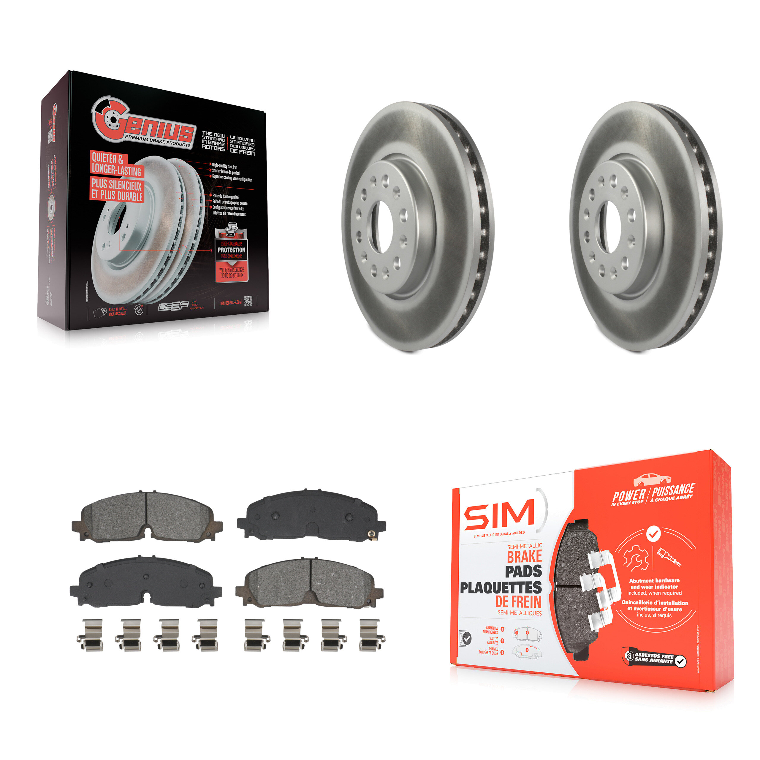 Transit Auto KGS-102638 Disc Brake Kit for 2020-2024 Buick Enclave, Chevrolet Blazer and More - Front