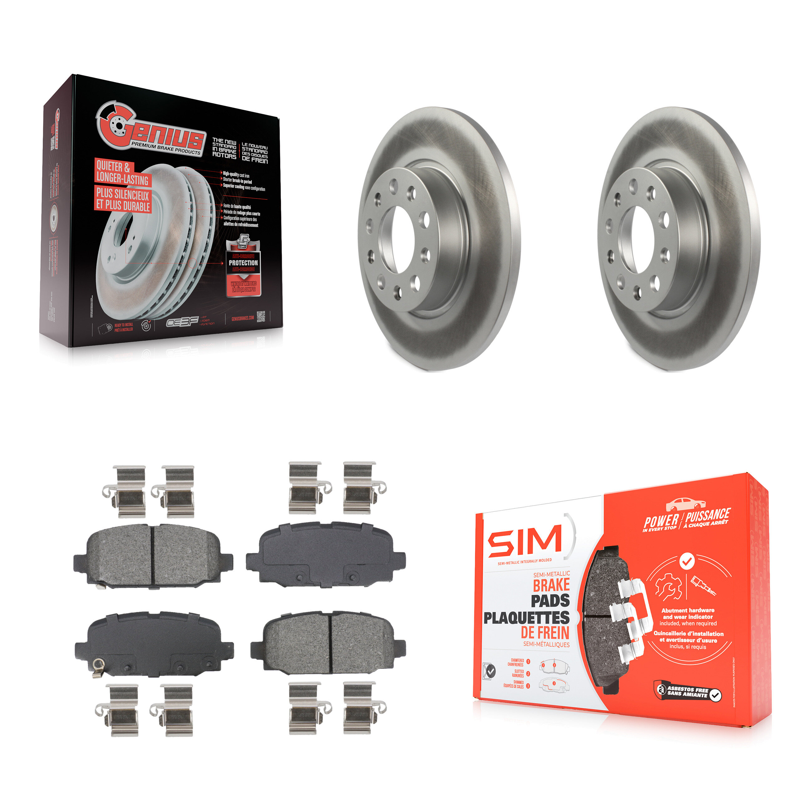Transit Auto KGS-102702 Disc Brake Kit for 2018-2023 Jeep Compass - Rear
