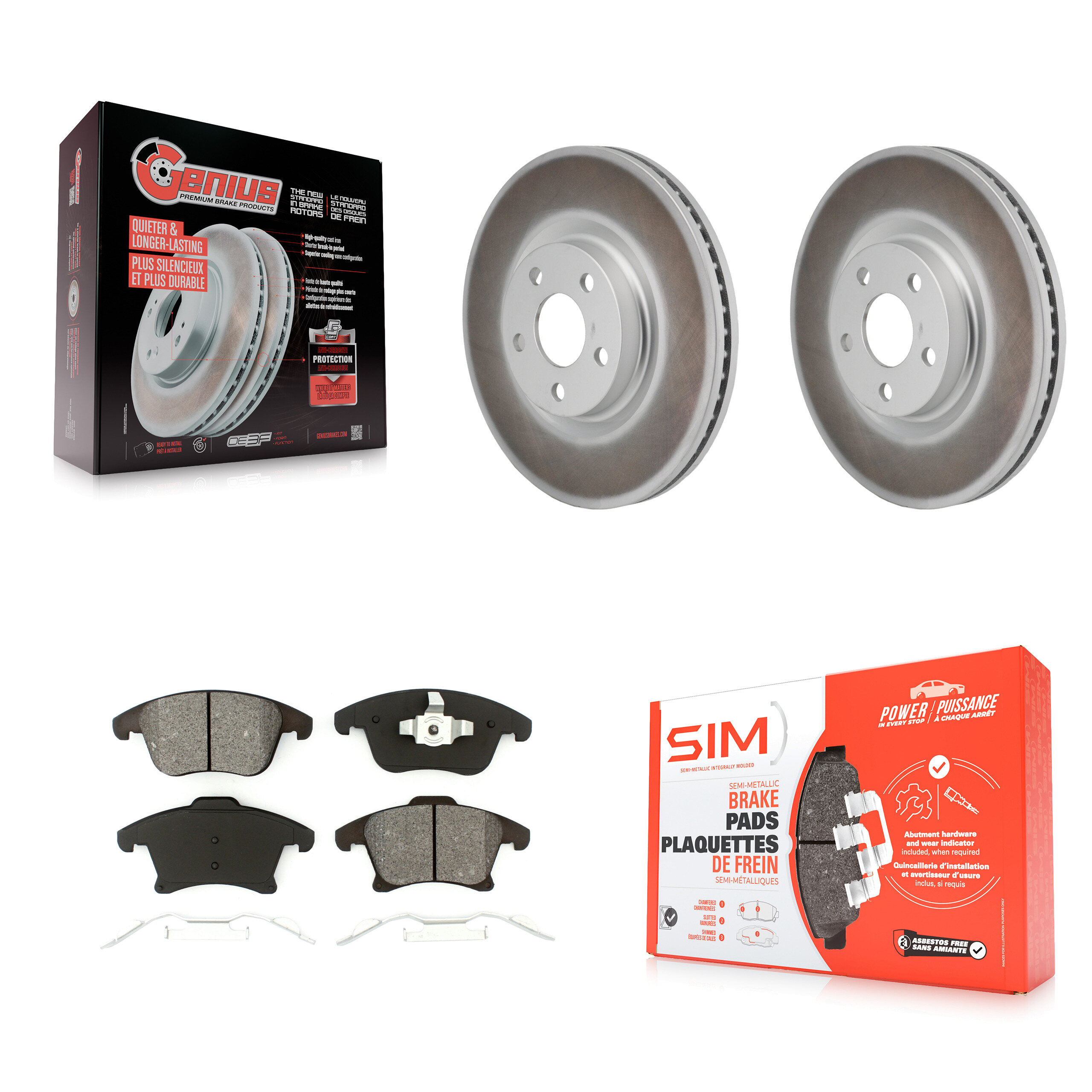 Transit Auto KGS-102807 Disc Brake Kit for 2017-2020 Lincoln MKZ - Front