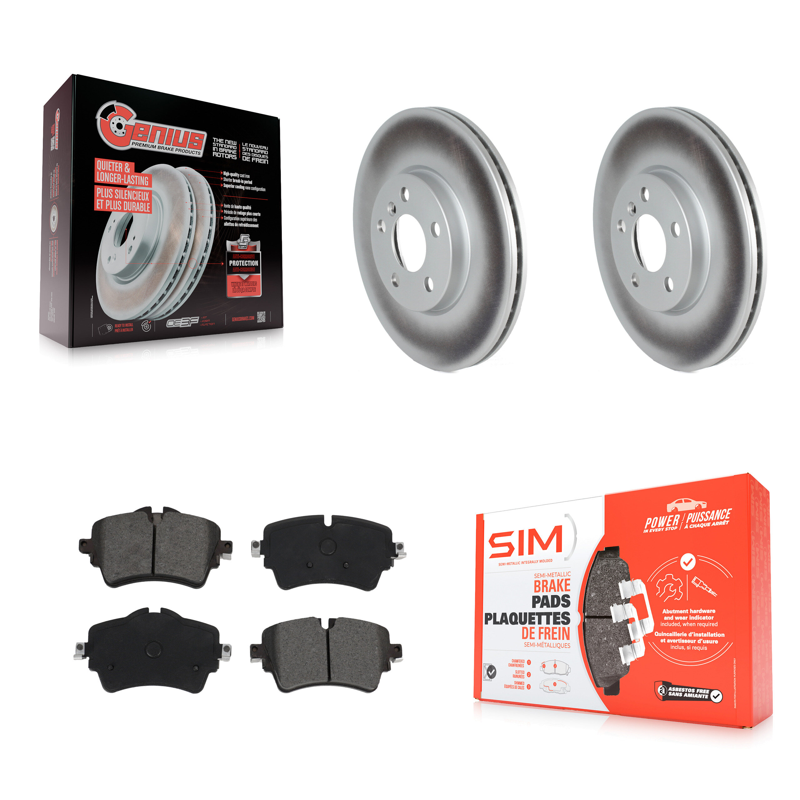 Transit Auto KGS-103603 Disc Brake Kit for 2022 Mini Cooper - Front