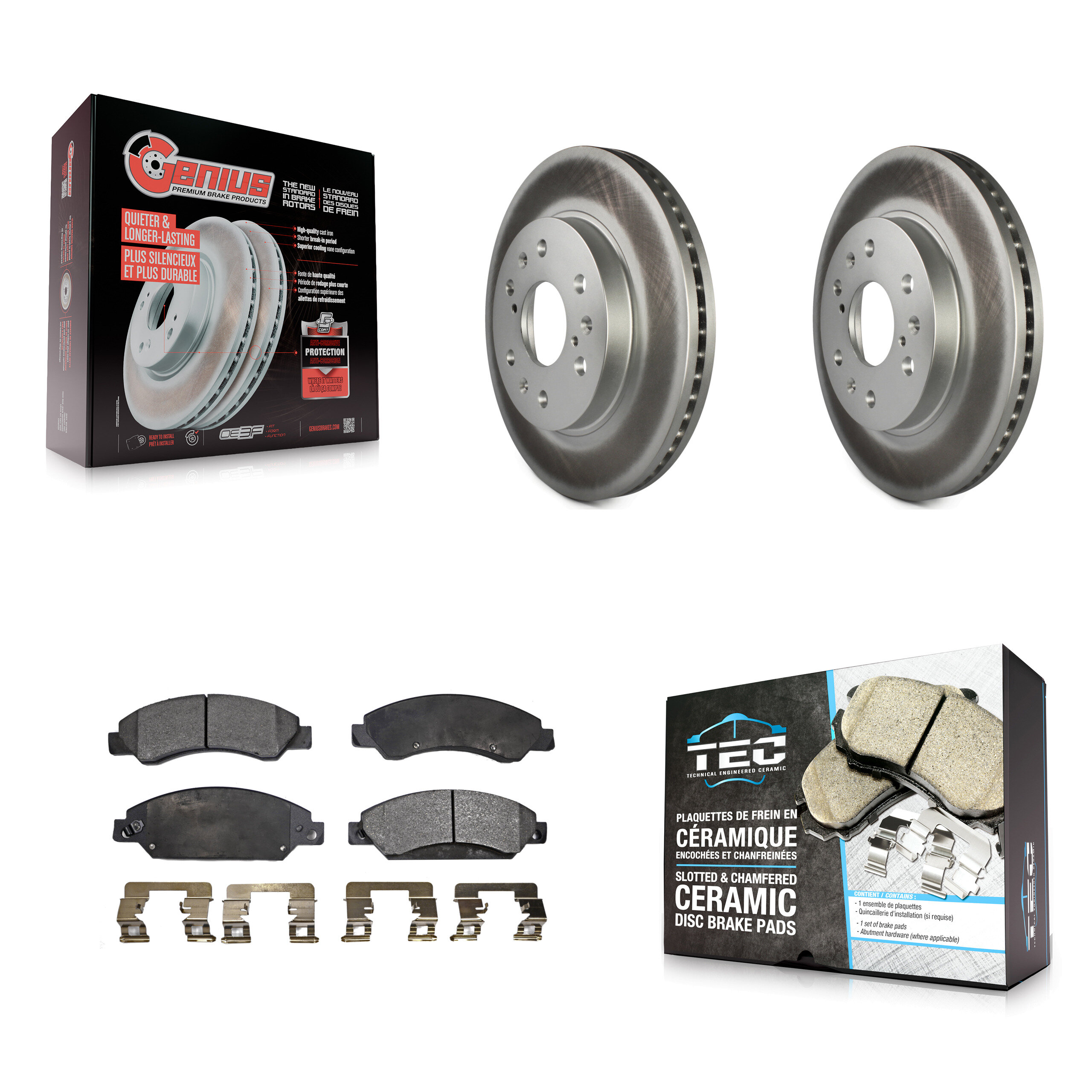 Transit Auto KGT-100034 Disc Brake Kit for 2007 Cadillac Escalade, Cadillac Escalade ESV and More - Front