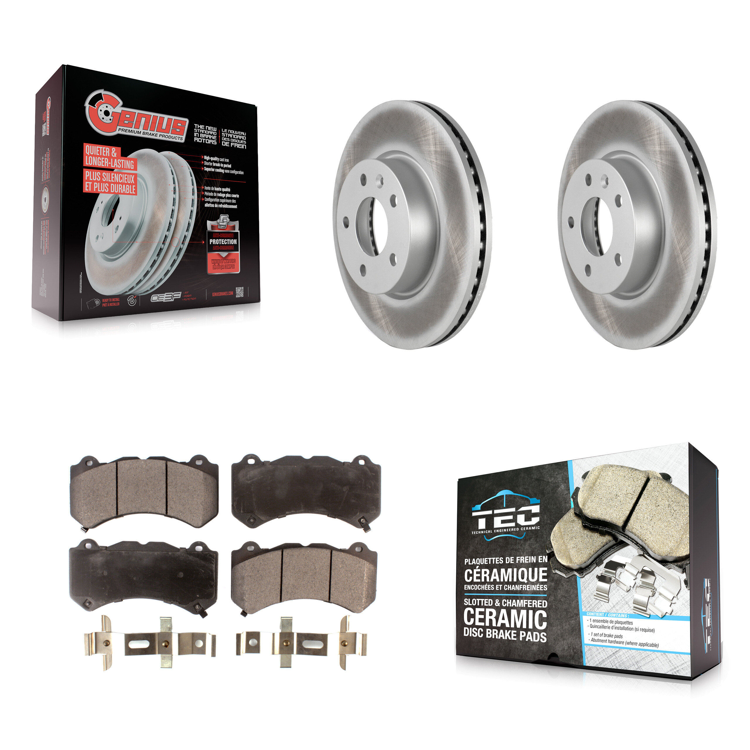 Transit Auto KGT-100068 Disc Brake Kit for 2017 Cadillac ATS - Front