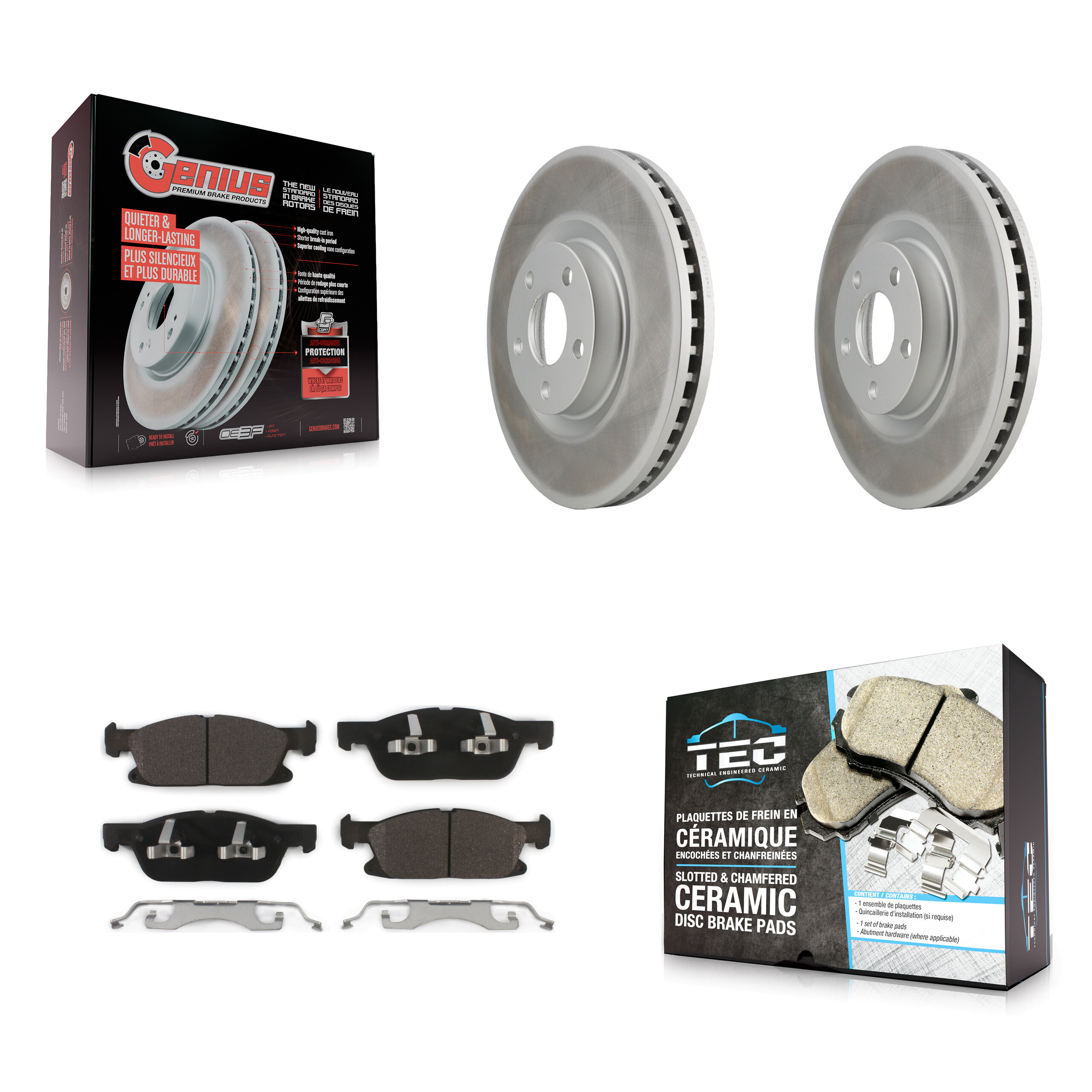Transit Auto KGT-100132 Disc Brake Kit for 2015-2024 Ford Edge - Front