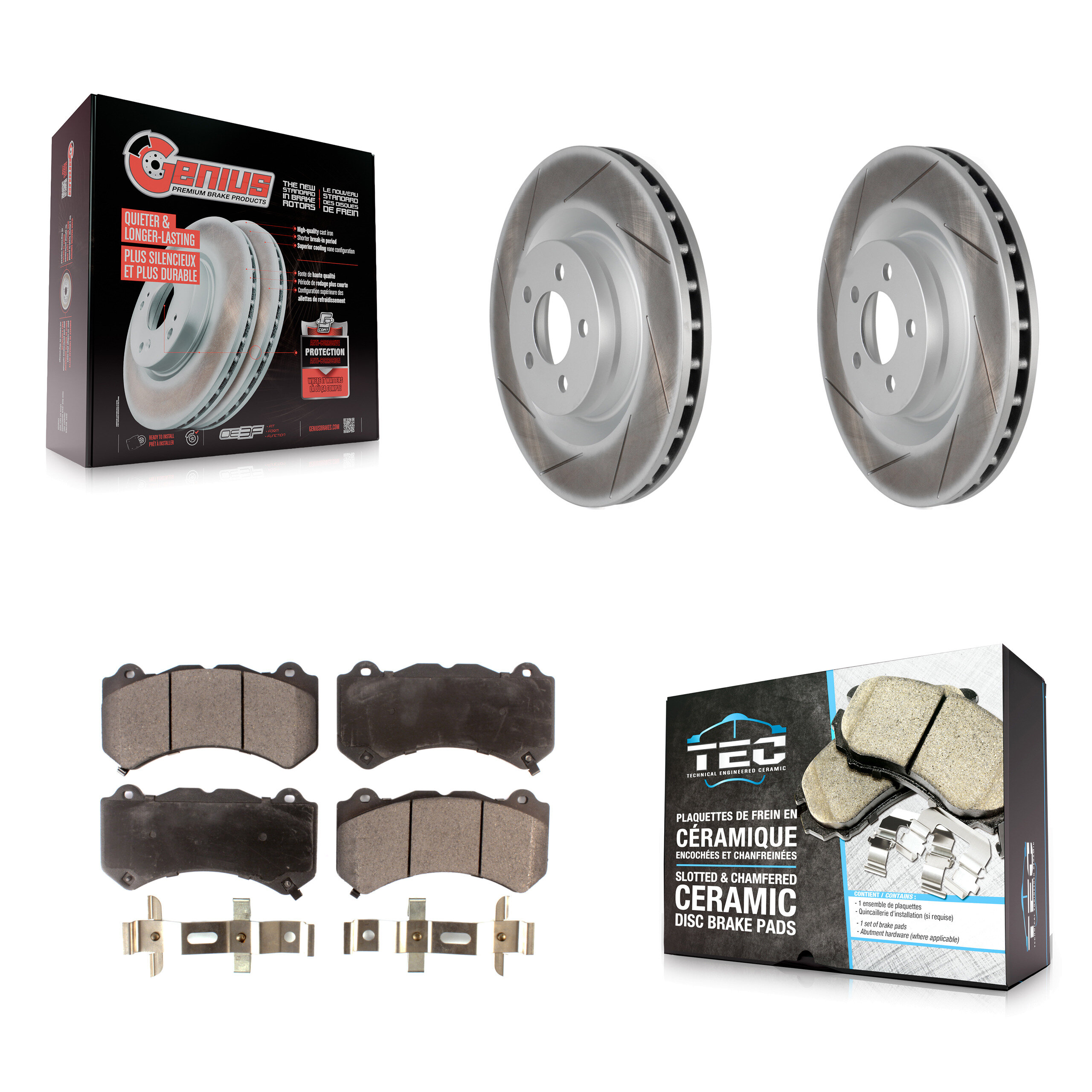 Transit Auto KGT-100174 Disc Brake Kit for 2015-2021 Dodge Charger, Dodge Challenger - Front