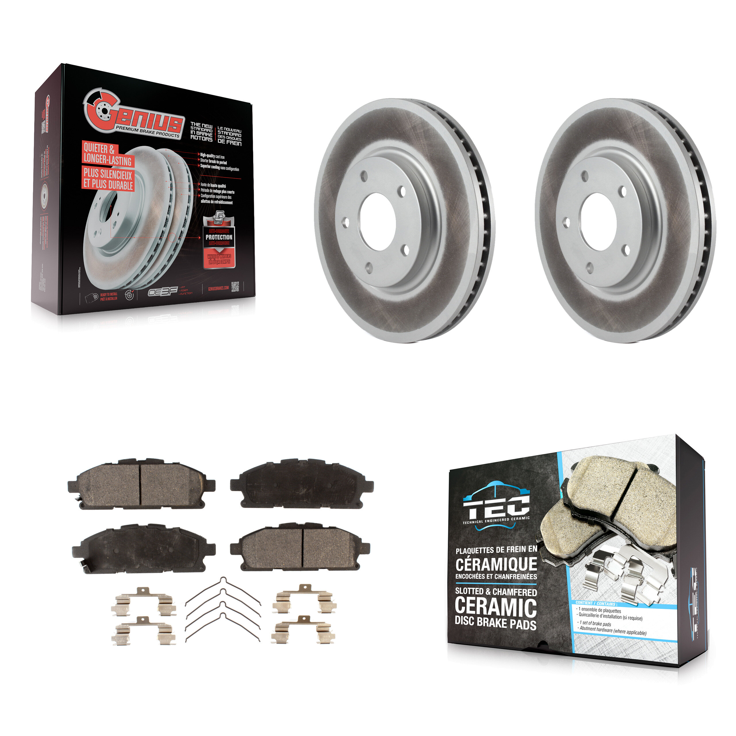 Transit Auto KGT-100289 Disc Brake Kit for 2011-2017 Nissan Quest - Front