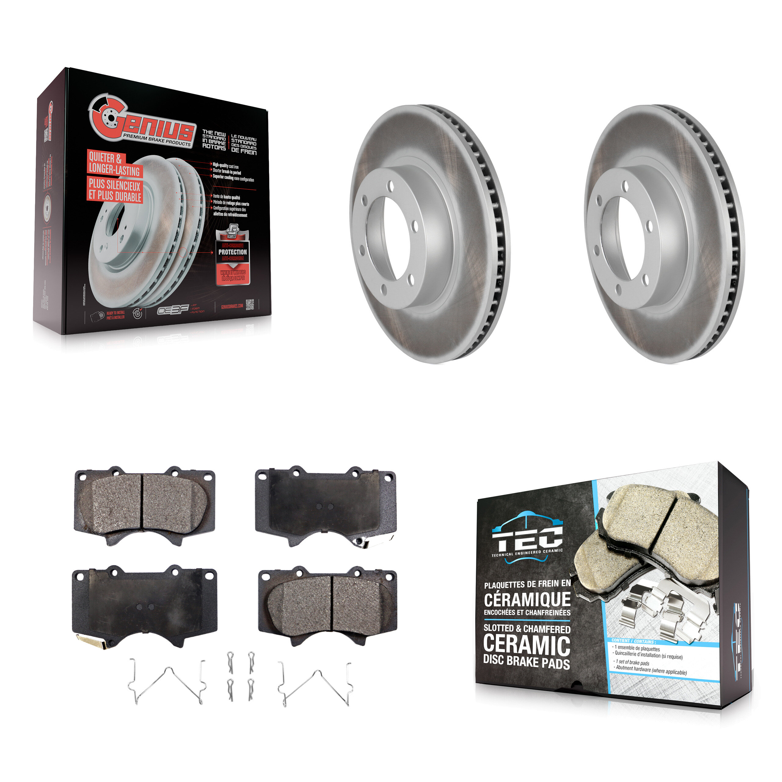 Transit Auto KGT-100300 Disc Brake Kit for 2003-2009 Toyota 4Runner, Lexus GX470 - Front