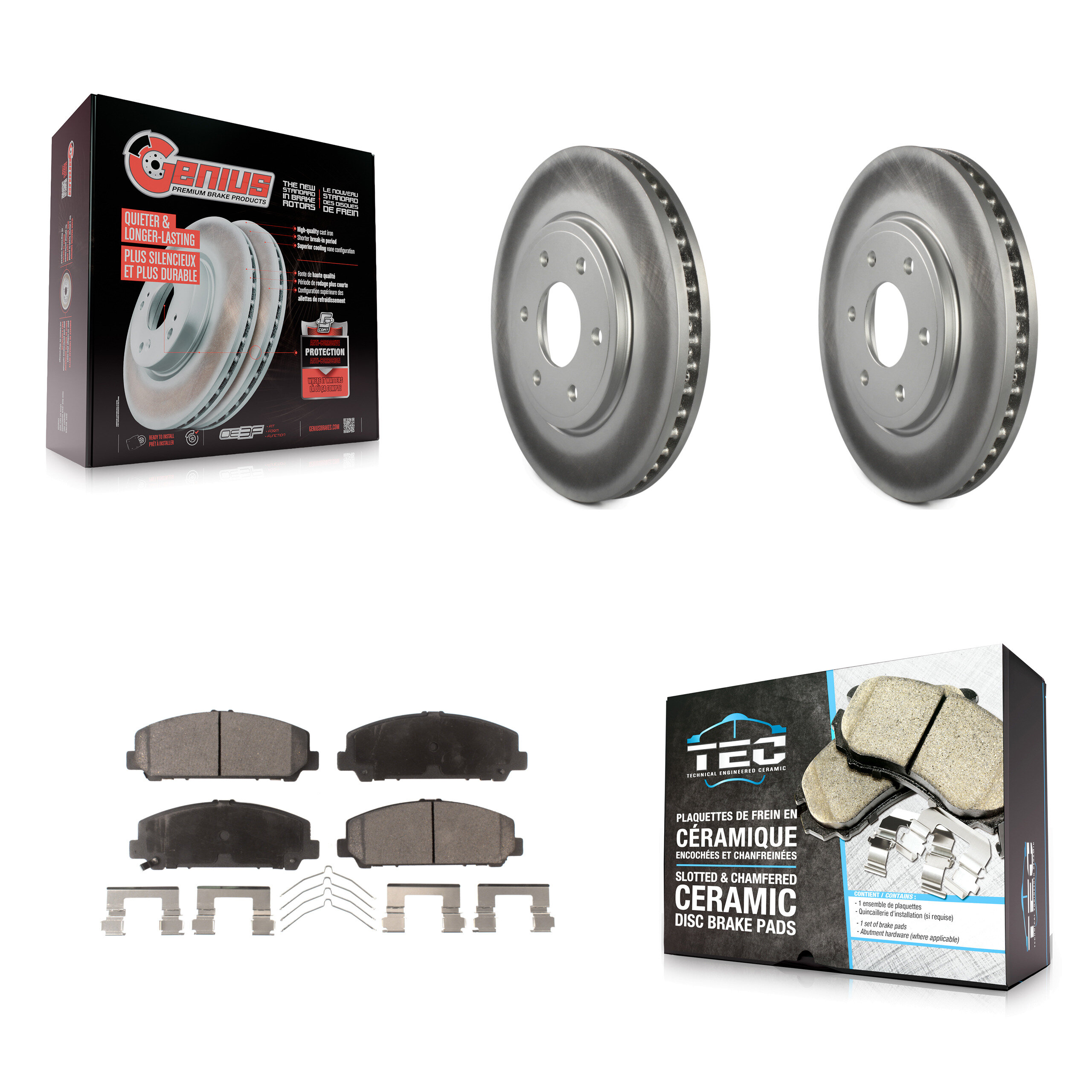 Transit Auto KGT-100340 Disc Brake Kit for 2011-2012 Suzuki Equator - Front