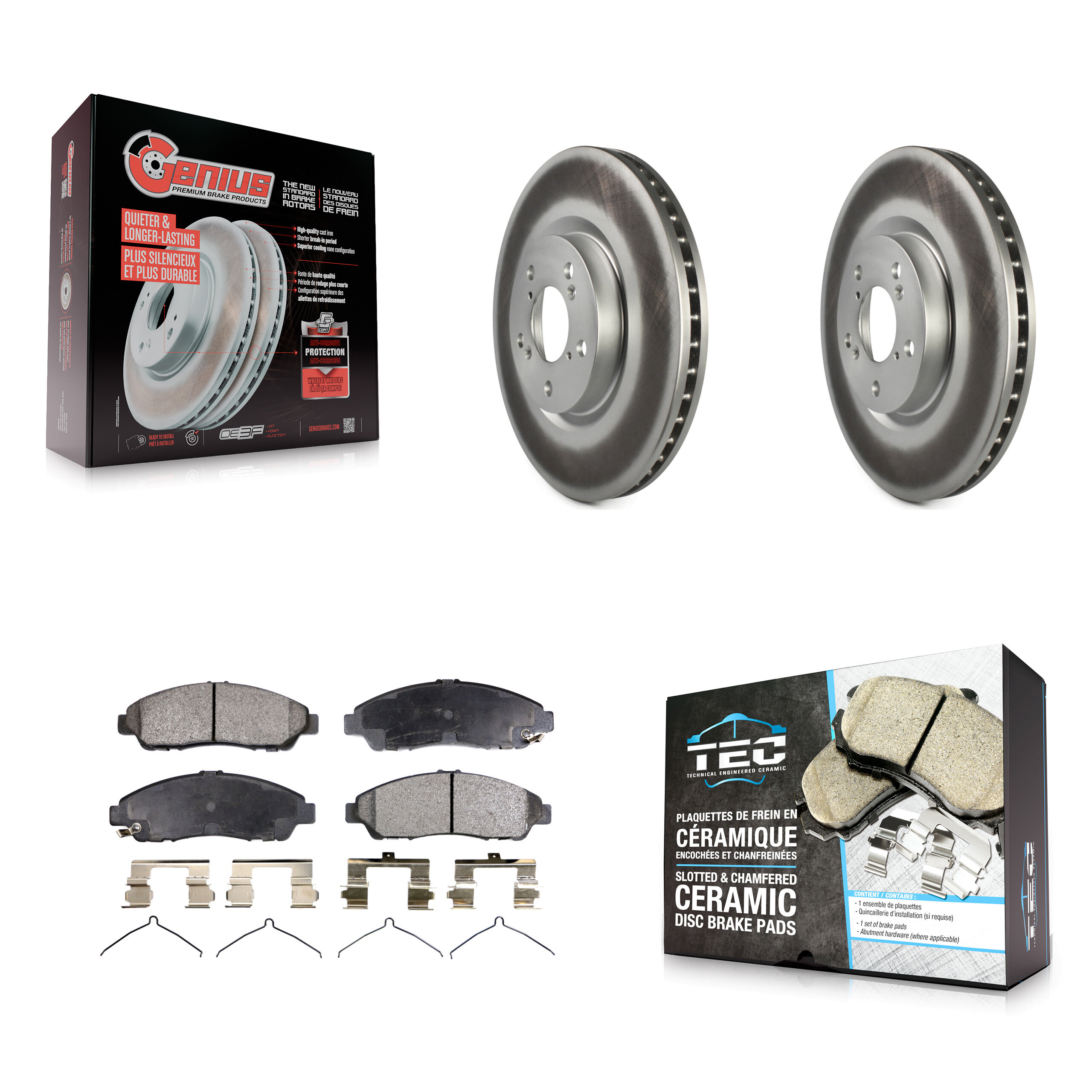 Transit Auto KGT-100405 Disc Brake Kit for 2007-2020 Acura RLX, Acura ZDX and More - Front