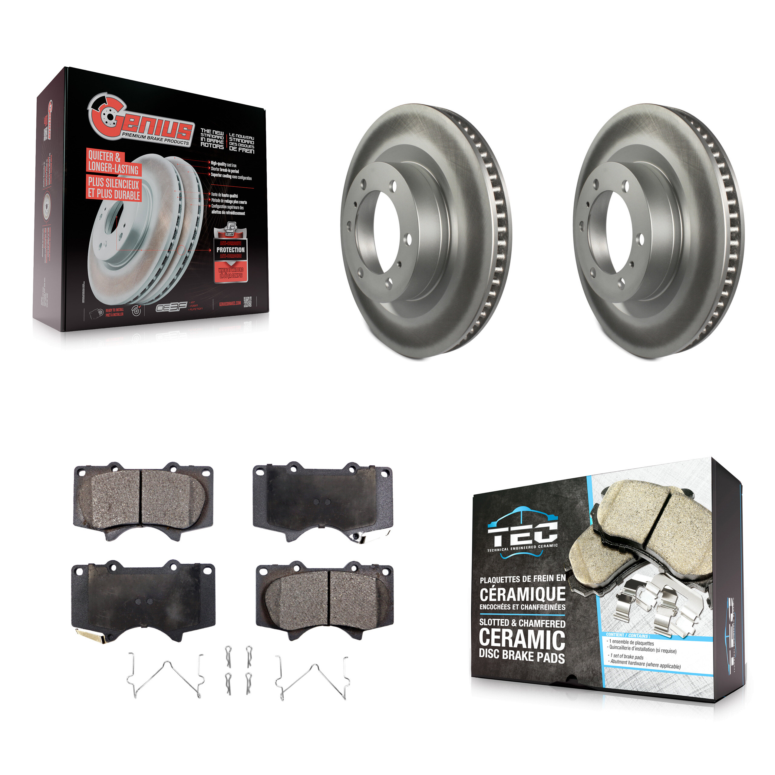 Transit Auto KGT-100466 Disc Brake Kit for 2010-2023 Lexus GX460, Toyota 4Runner - Front