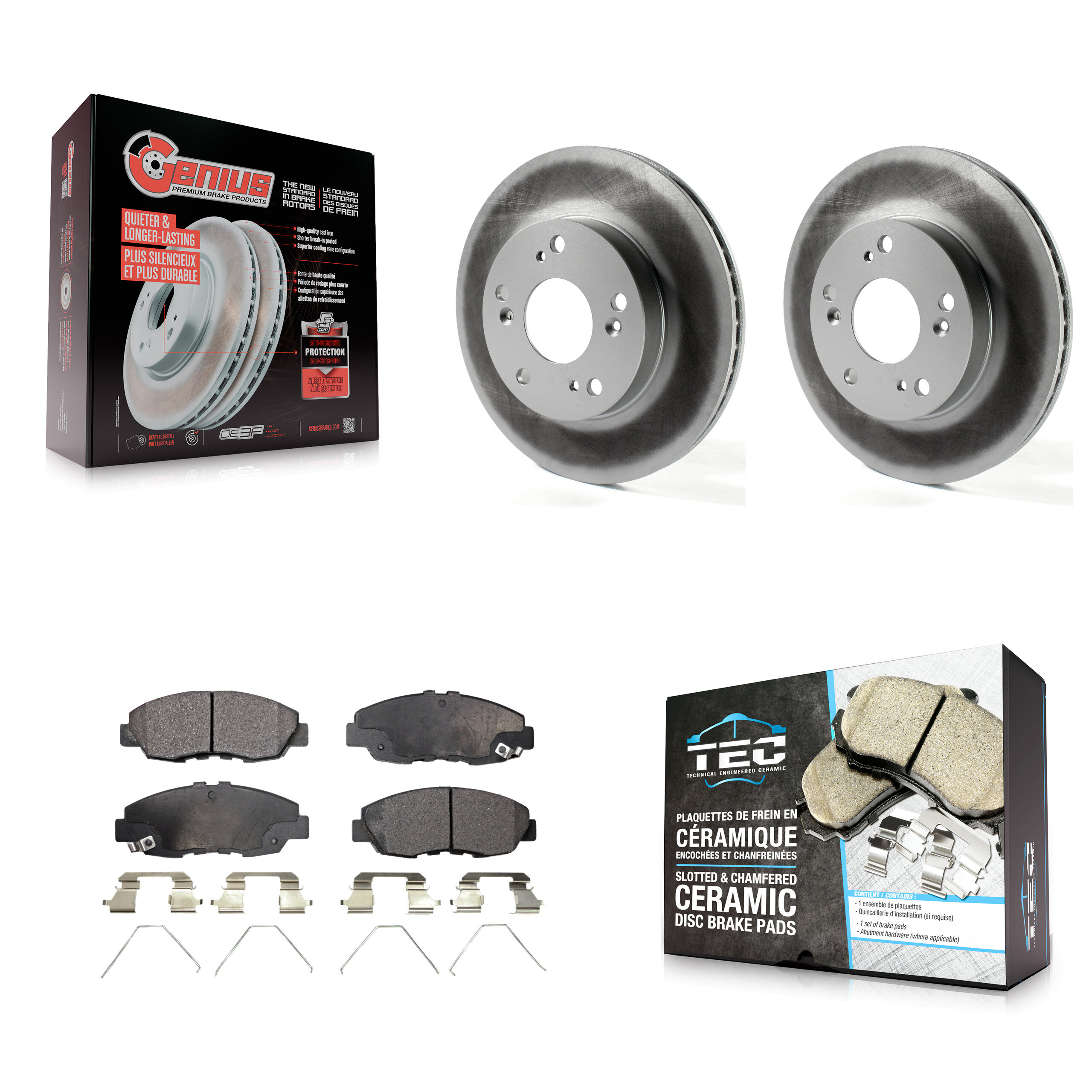 Transit Auto KGT-100502 Disc Brake Kit for 2012-2015 Honda Civic - Front