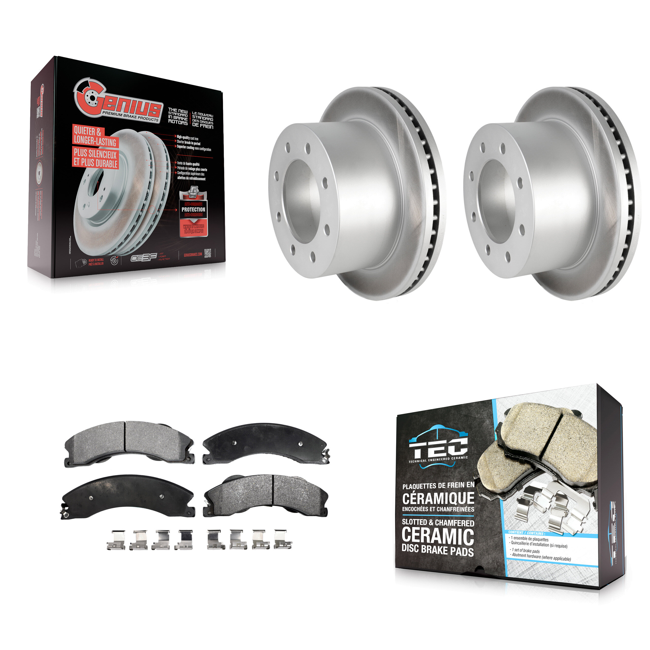 Transit Auto KGT-101331 Disc Brake Kit for 2011-2019 Chevrolet Silverado 3500 HD, GMC Sierra 3500 HD - Rear