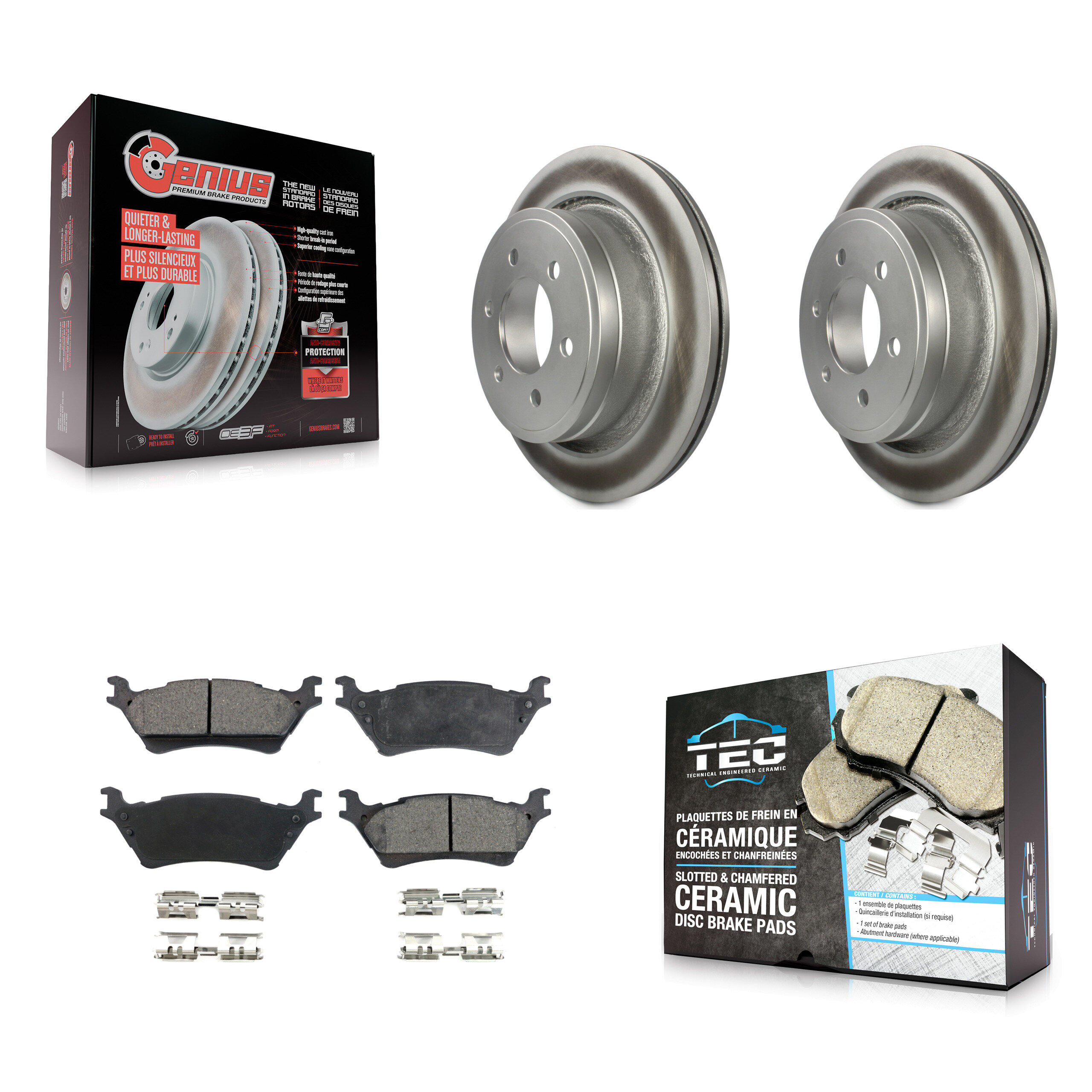 Transit Auto KGT-101375 Disc Brake Kit for 2012-2020 Ford F-150 - Rear